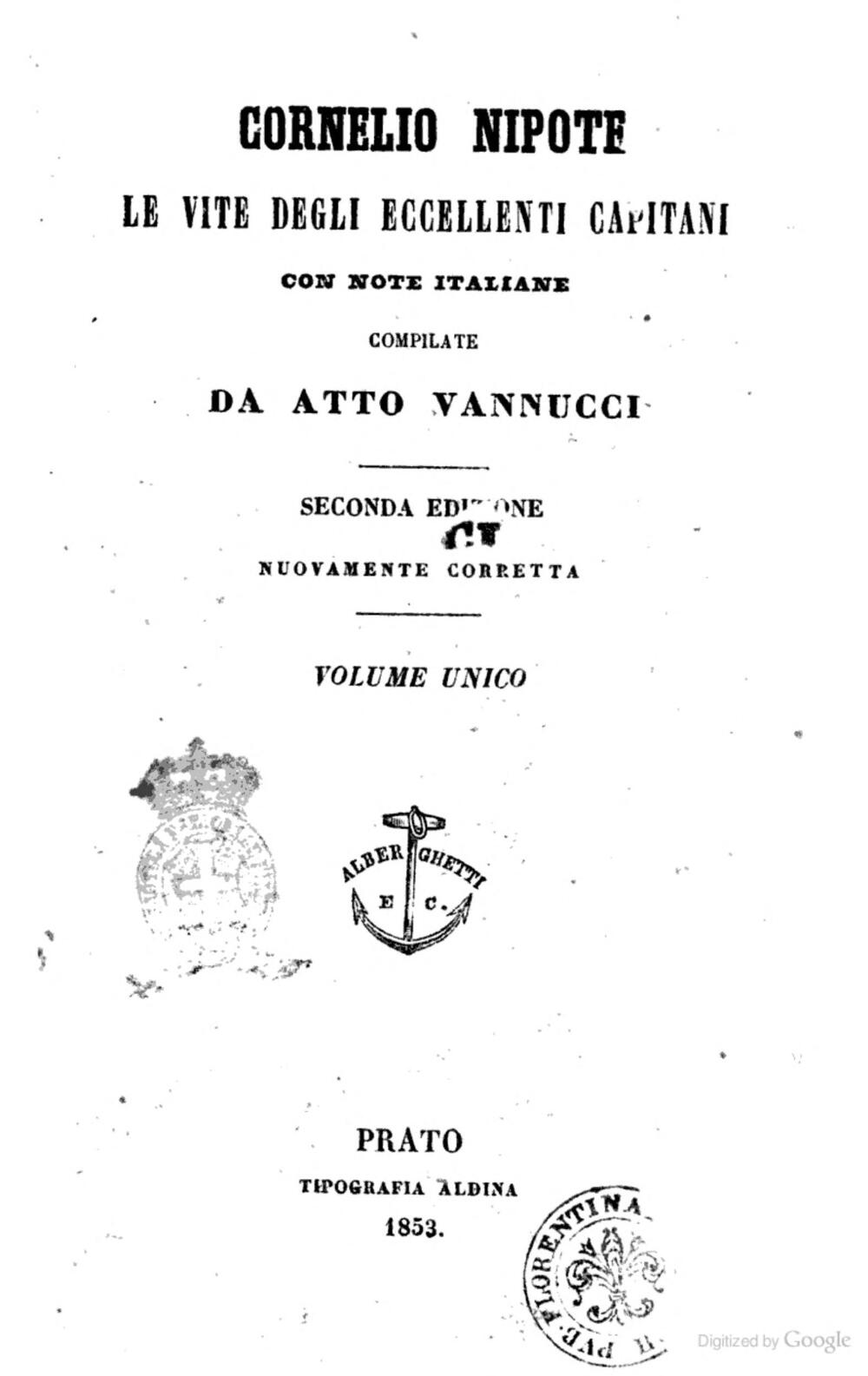Cover für Le vite degli eccellenti capitani