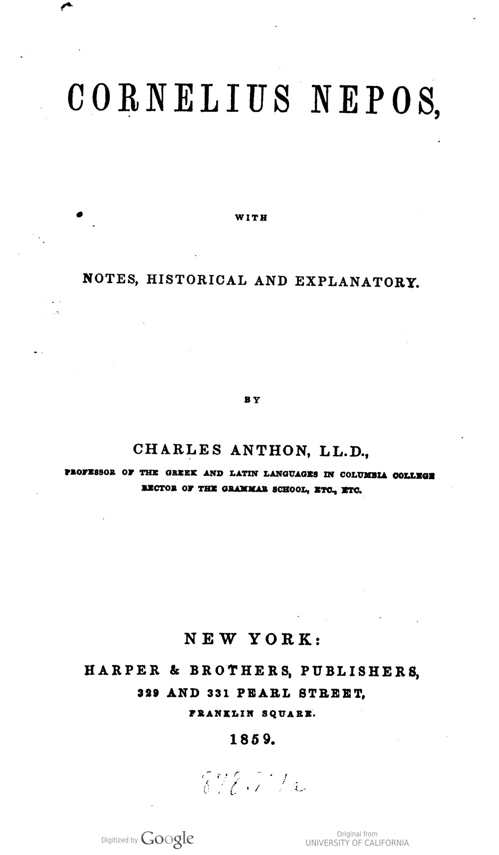 Cover für Cornelius Nepos
