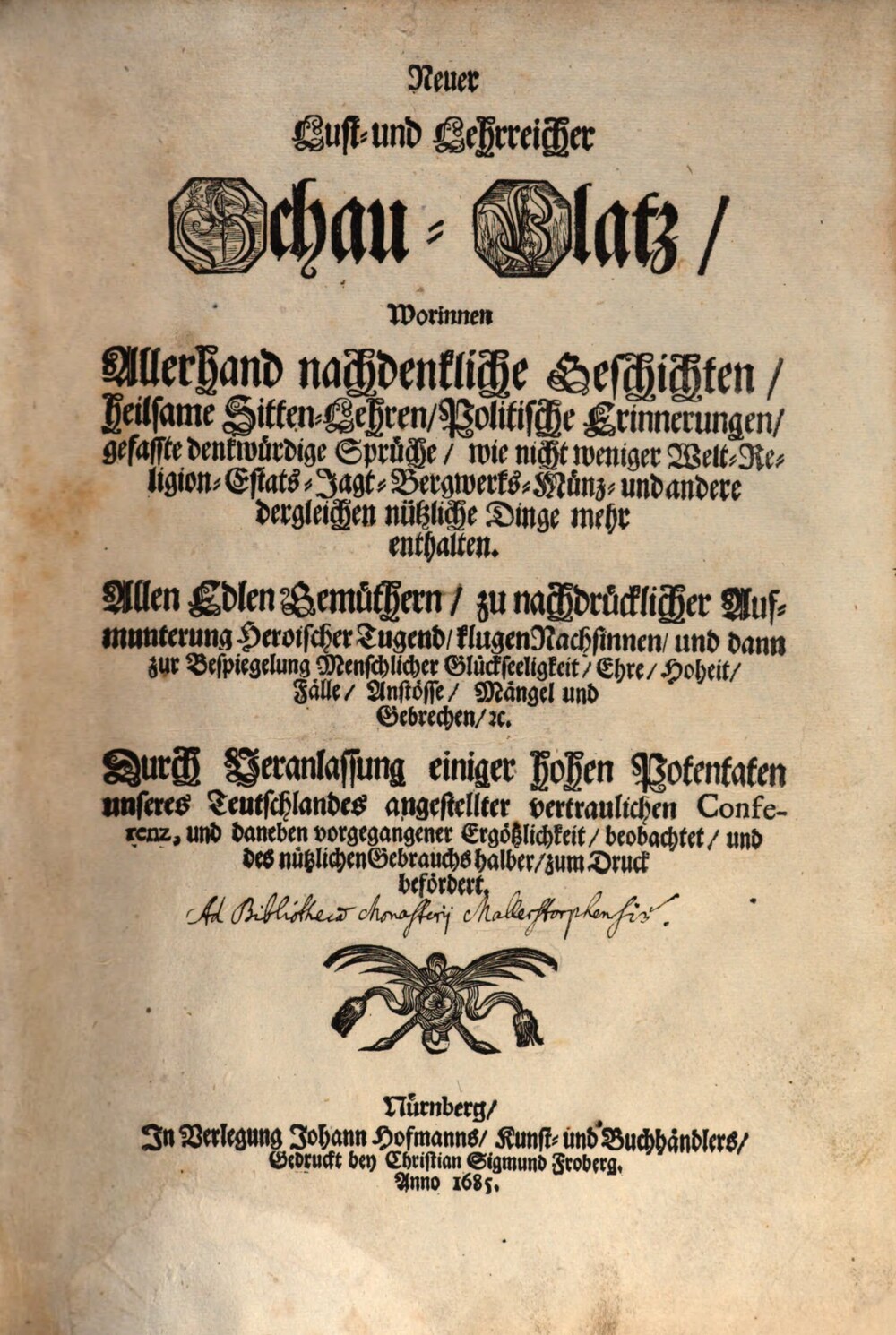 Cover für Neuer Lust- und Lehrreicher Schau-Platz