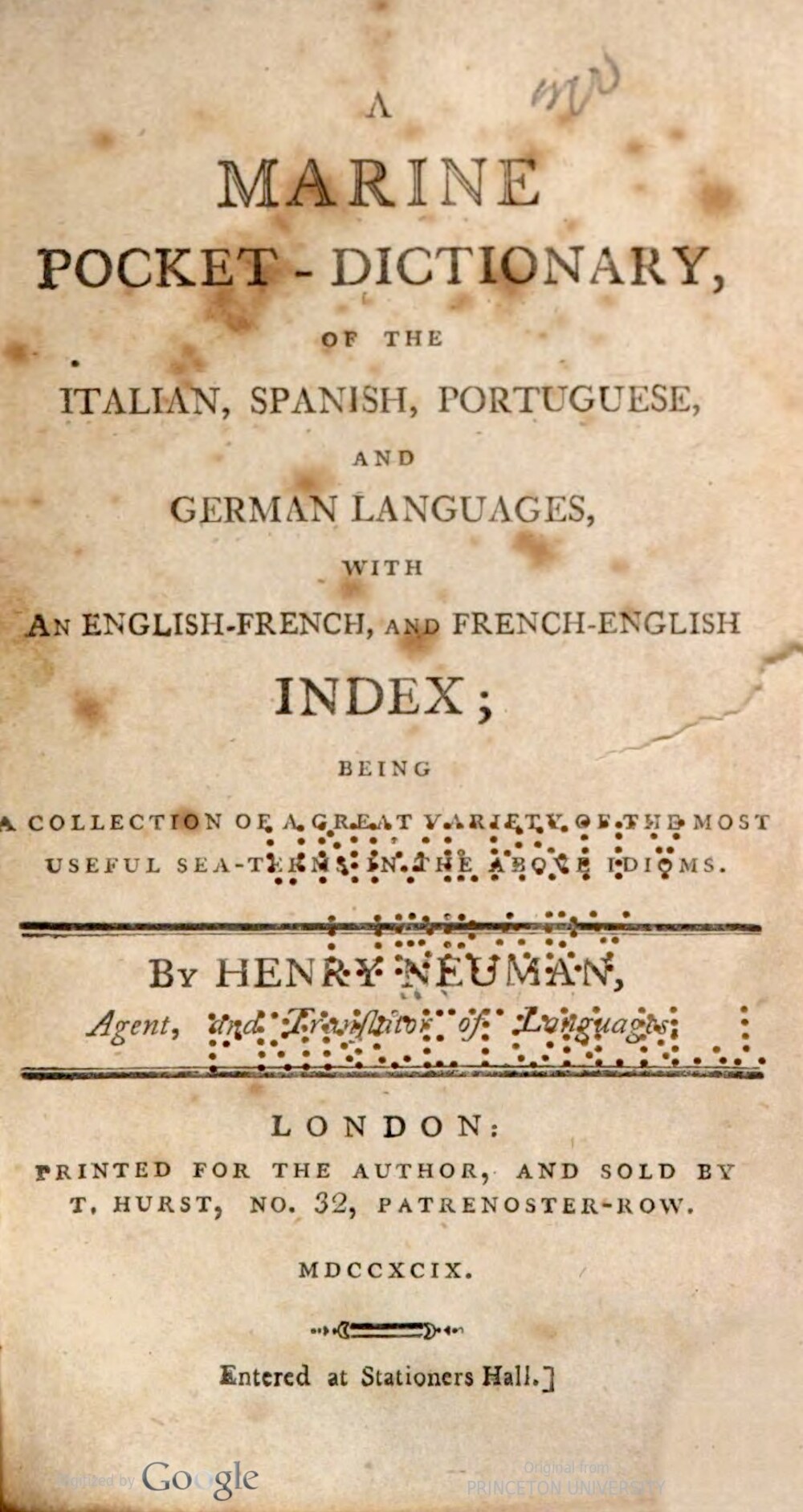 Cover für A marine pocket dictionary
