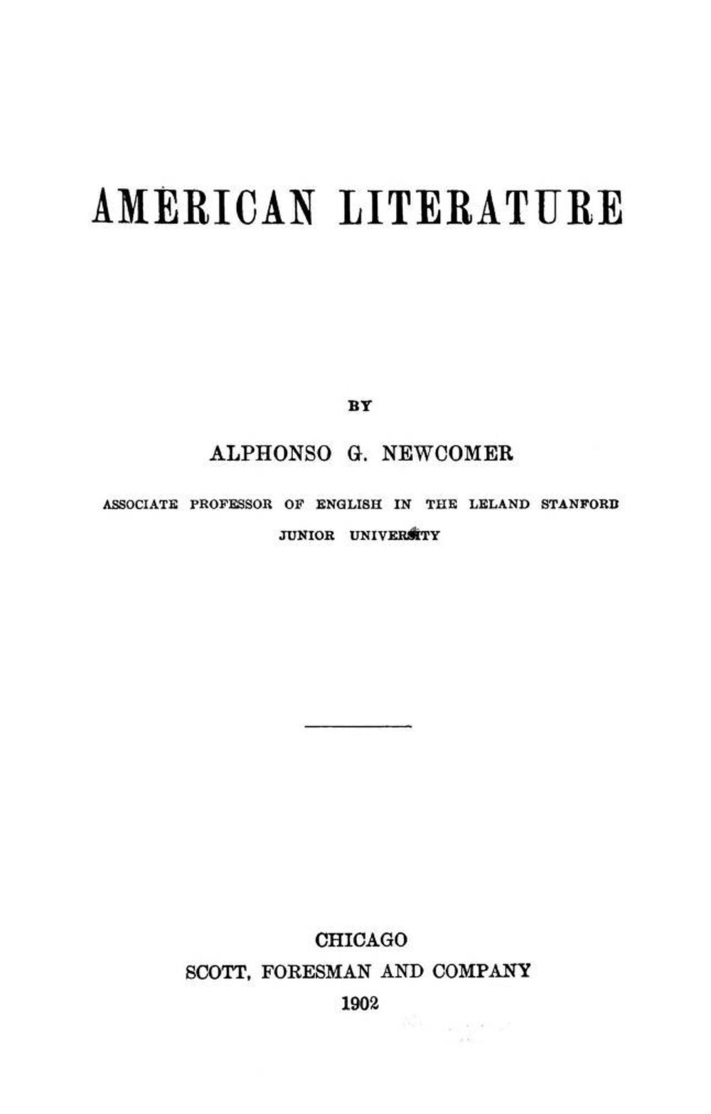 Cover für American literature