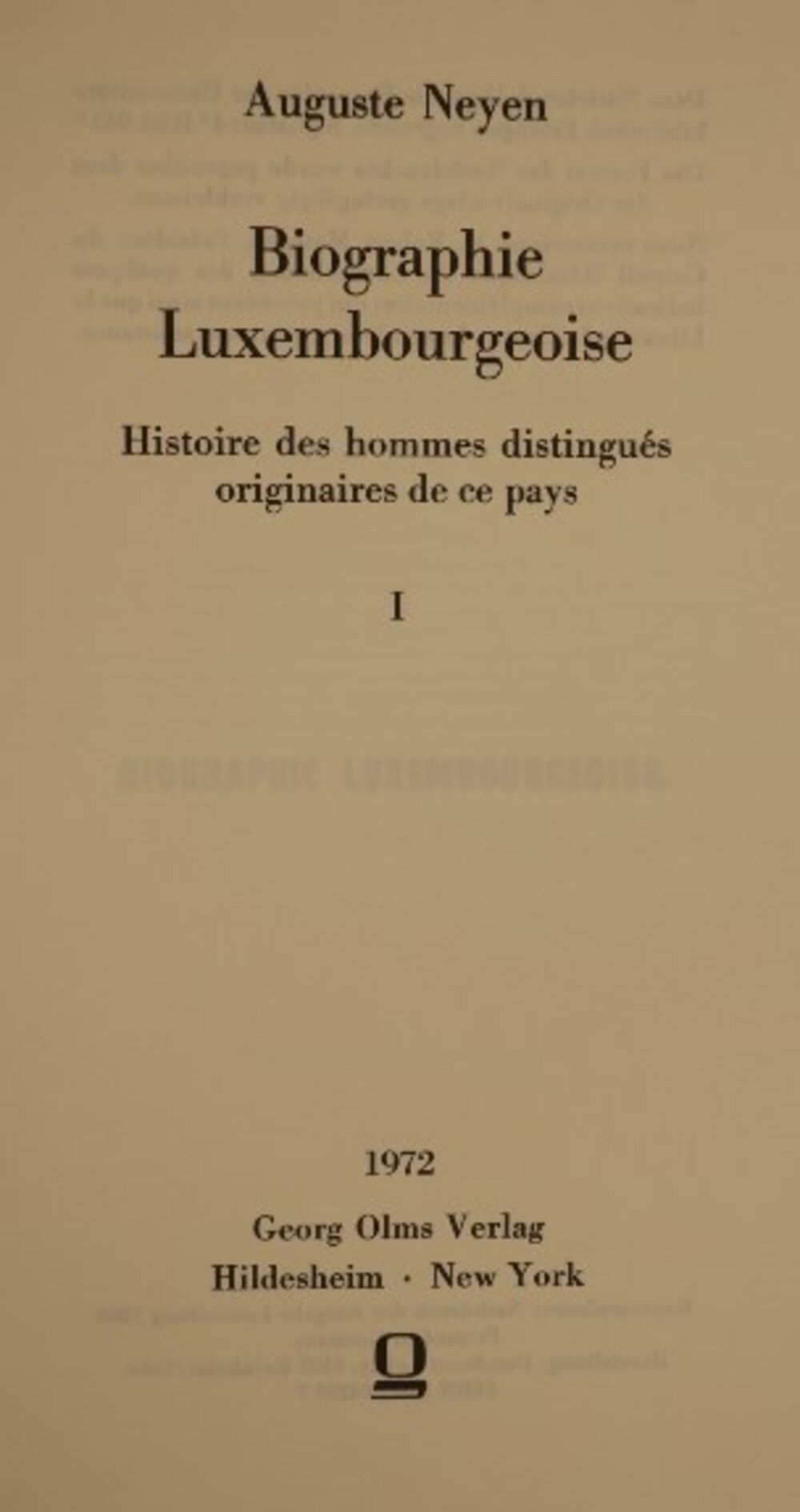 Cover für Biographie luxembourgeoise