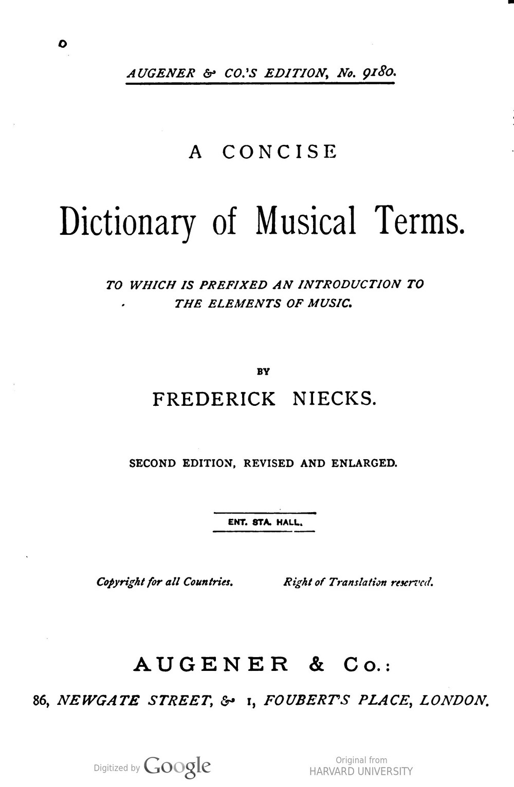 Cover für A concise dictionary of musical terms