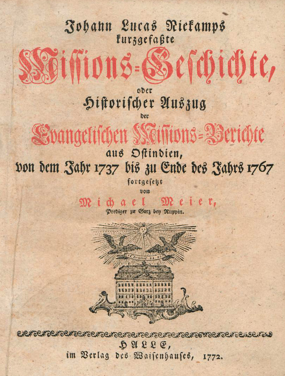Cover für Kurtzgefaßte Missions-Geschichte