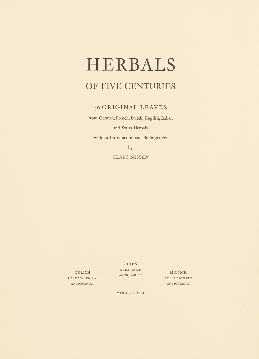 Cover für Herbals of five centuries