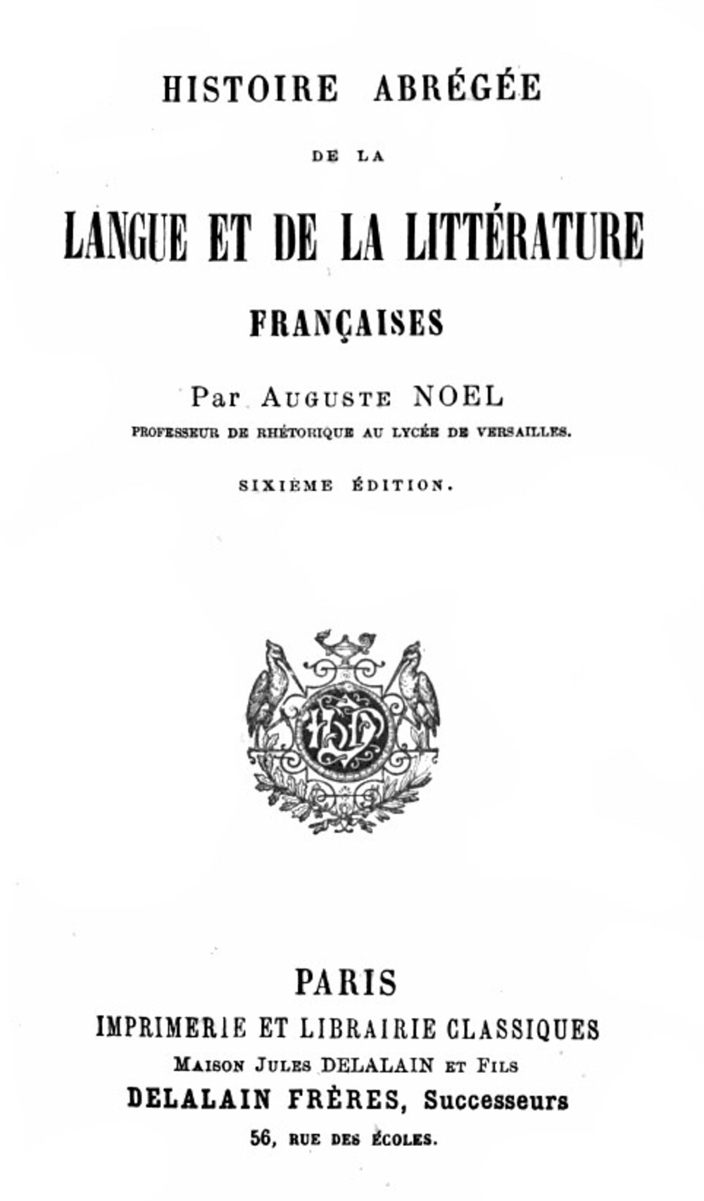 Cover für Histoire abrégée de la langue et de la littérature francaises