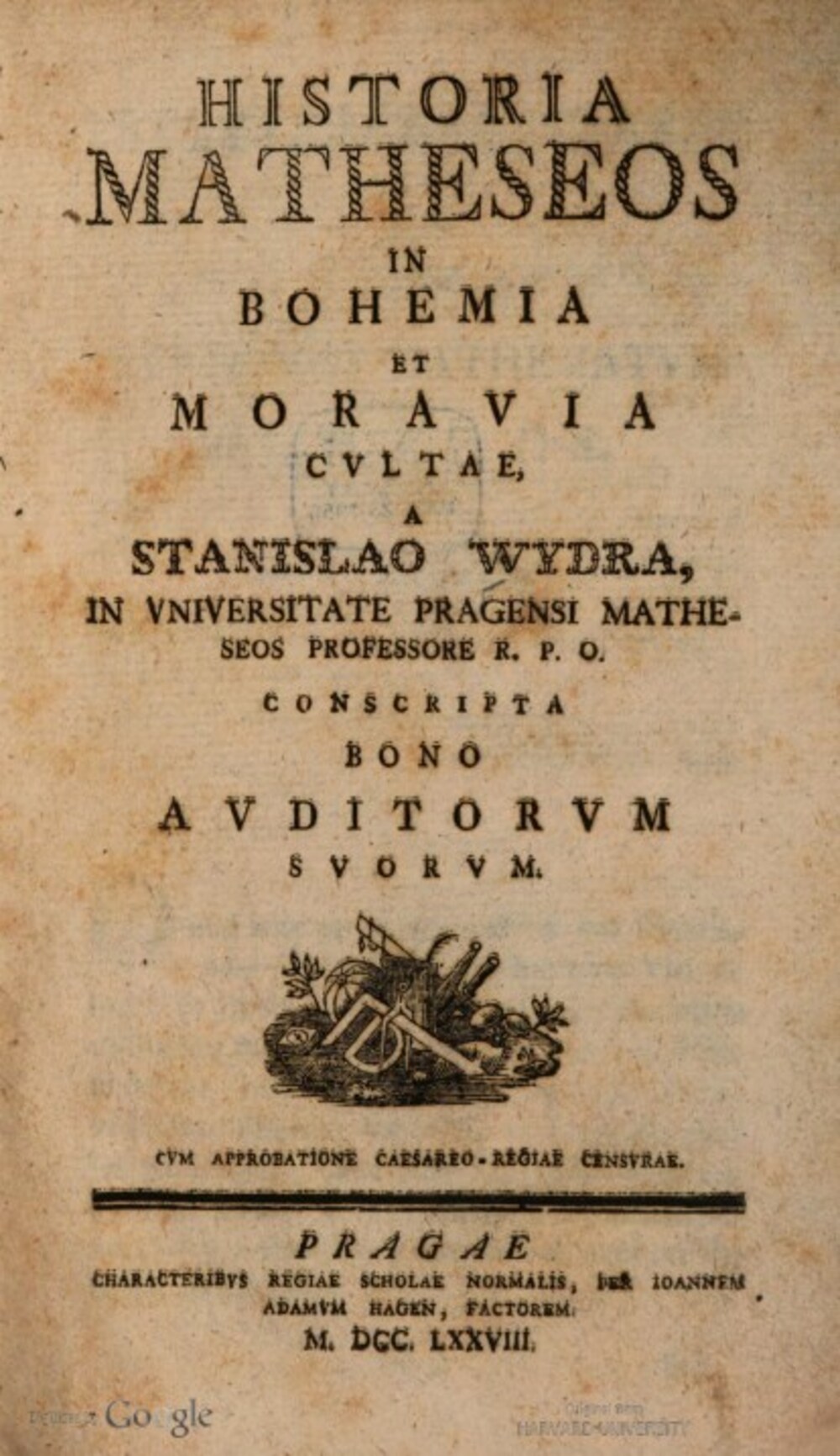 Cover für Historia matheseos in Bohemia et Moravia cultae