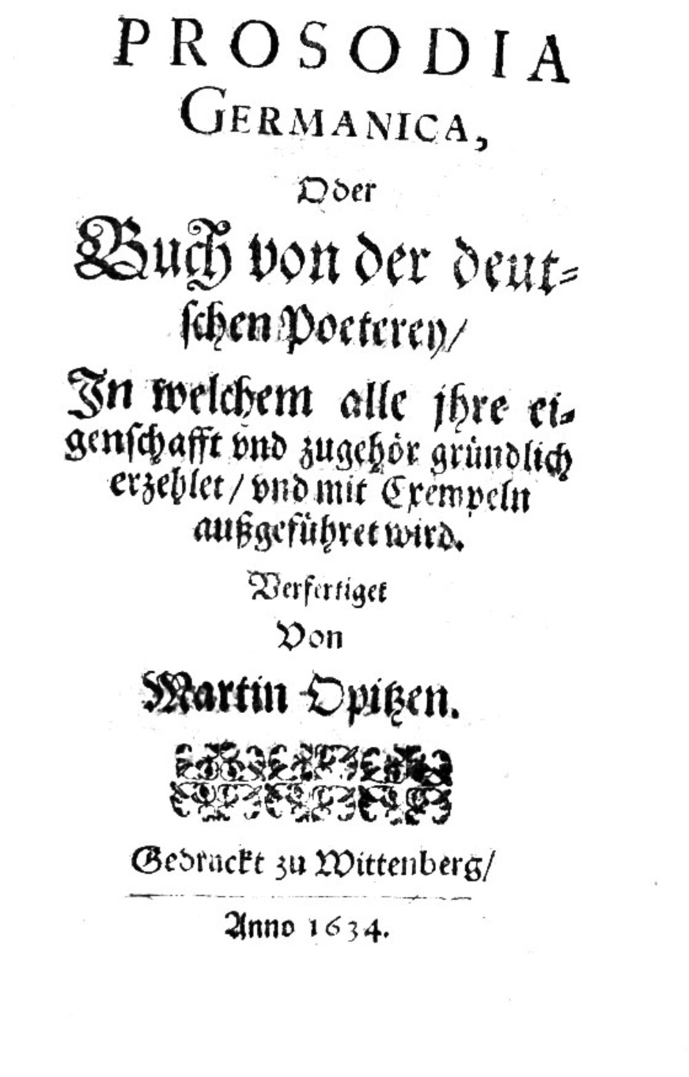 Cover für Prosodia Germanica oder Buch von der deutschen Poeterey