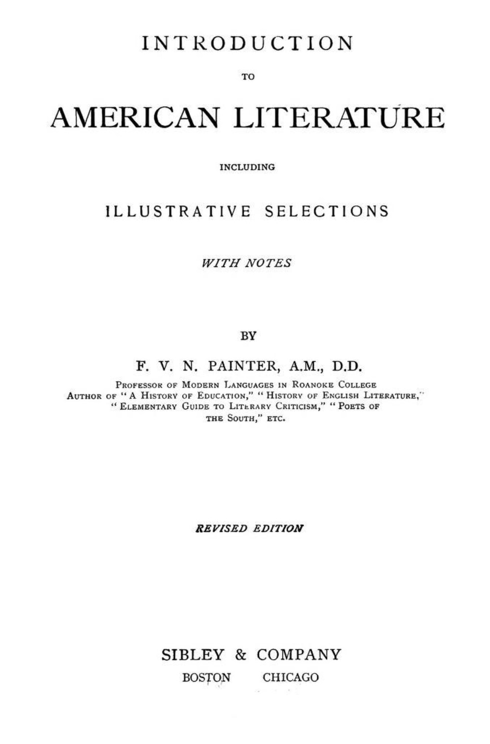 Cover für Introduction to American literature