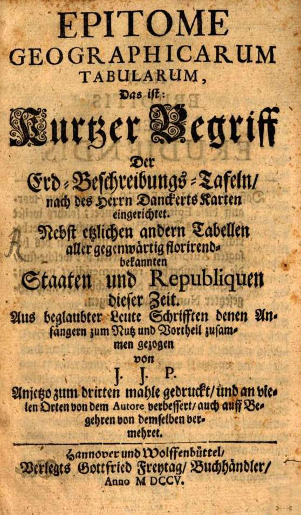 Cover für Epitome Chronologicarum Tabularum
