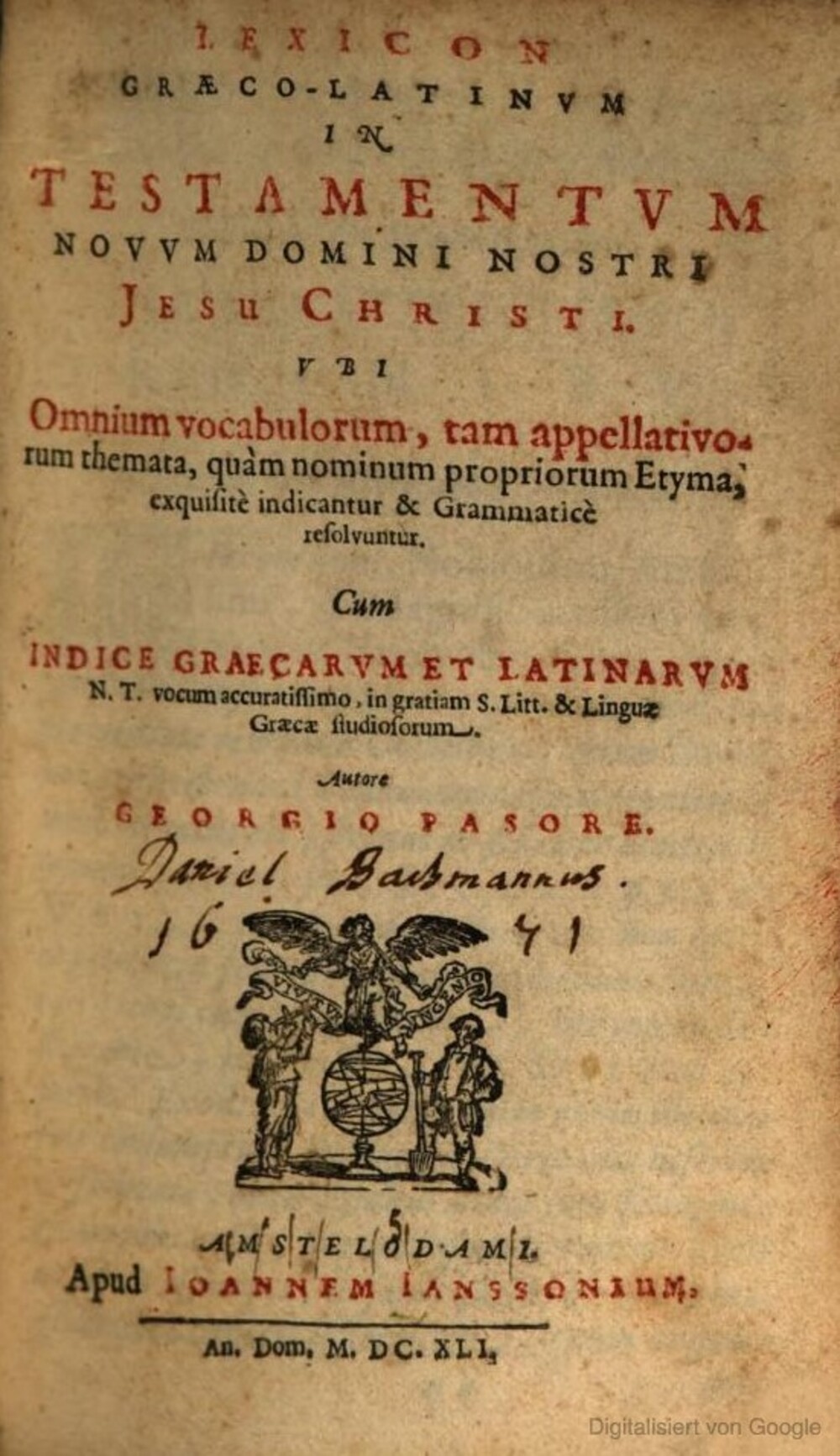 Cover für Lexicon graeco-latinum