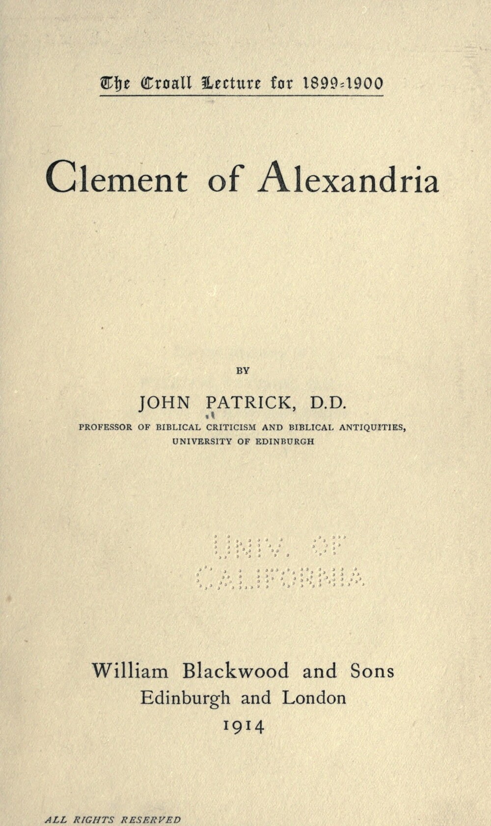 Cover für Clement of Alexandria