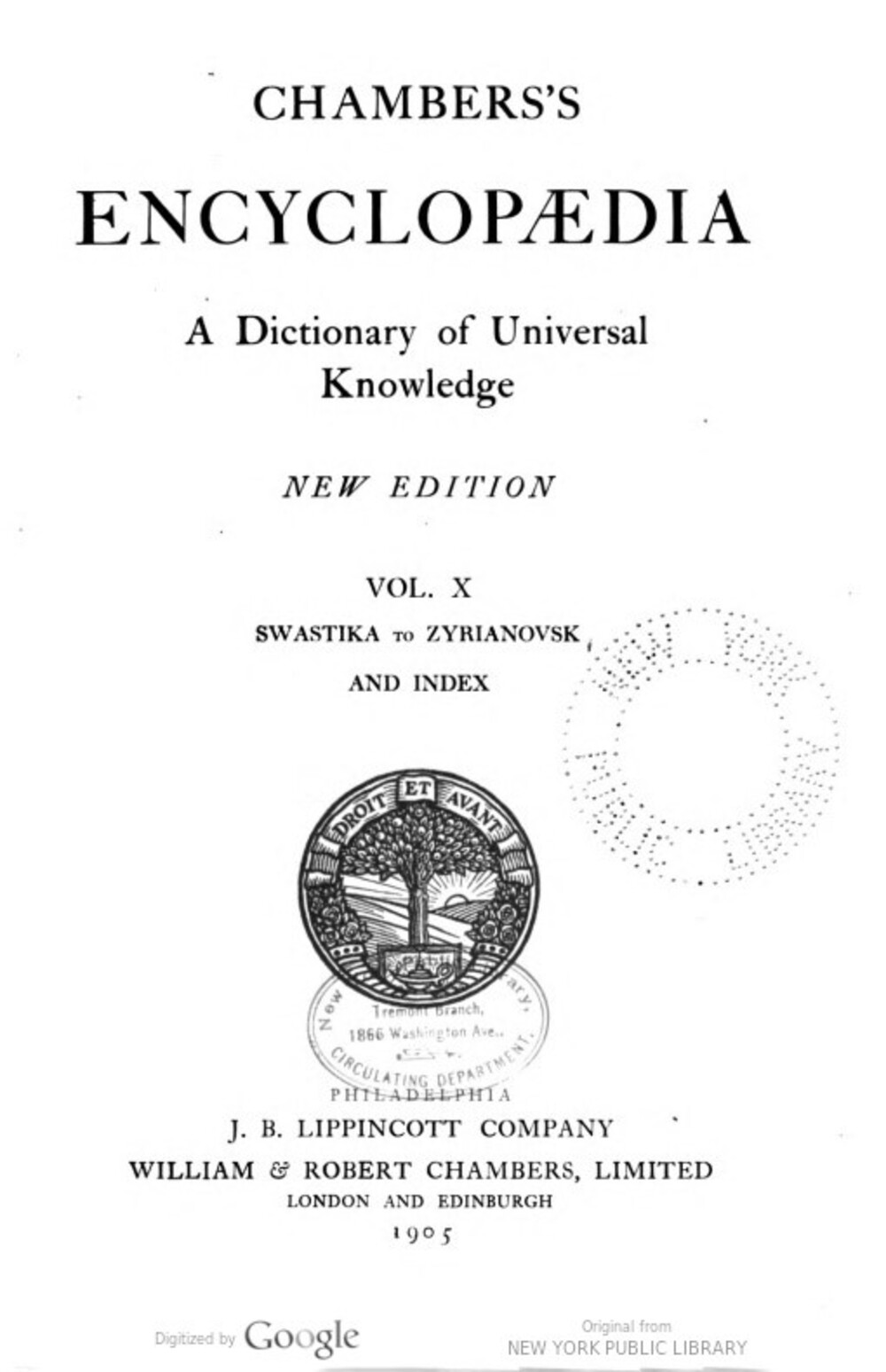 Cover für Chambers's Encyclopaedia