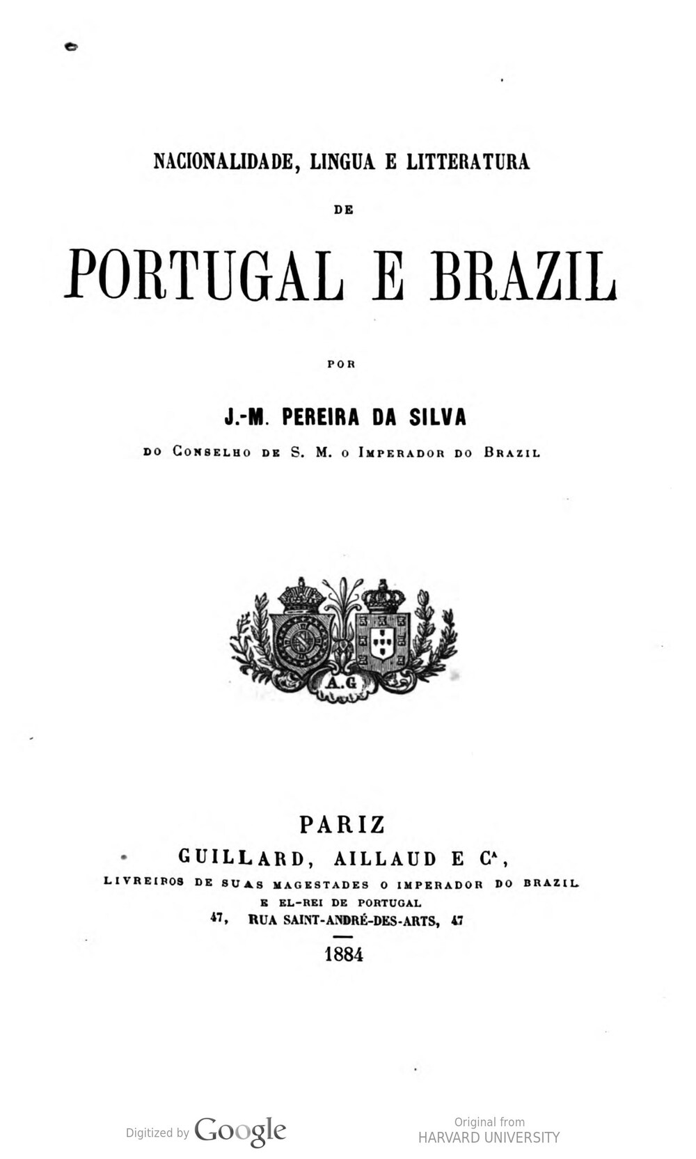 Cover für Nacionalidade, lingua e litteratura de Portugal e Brazil