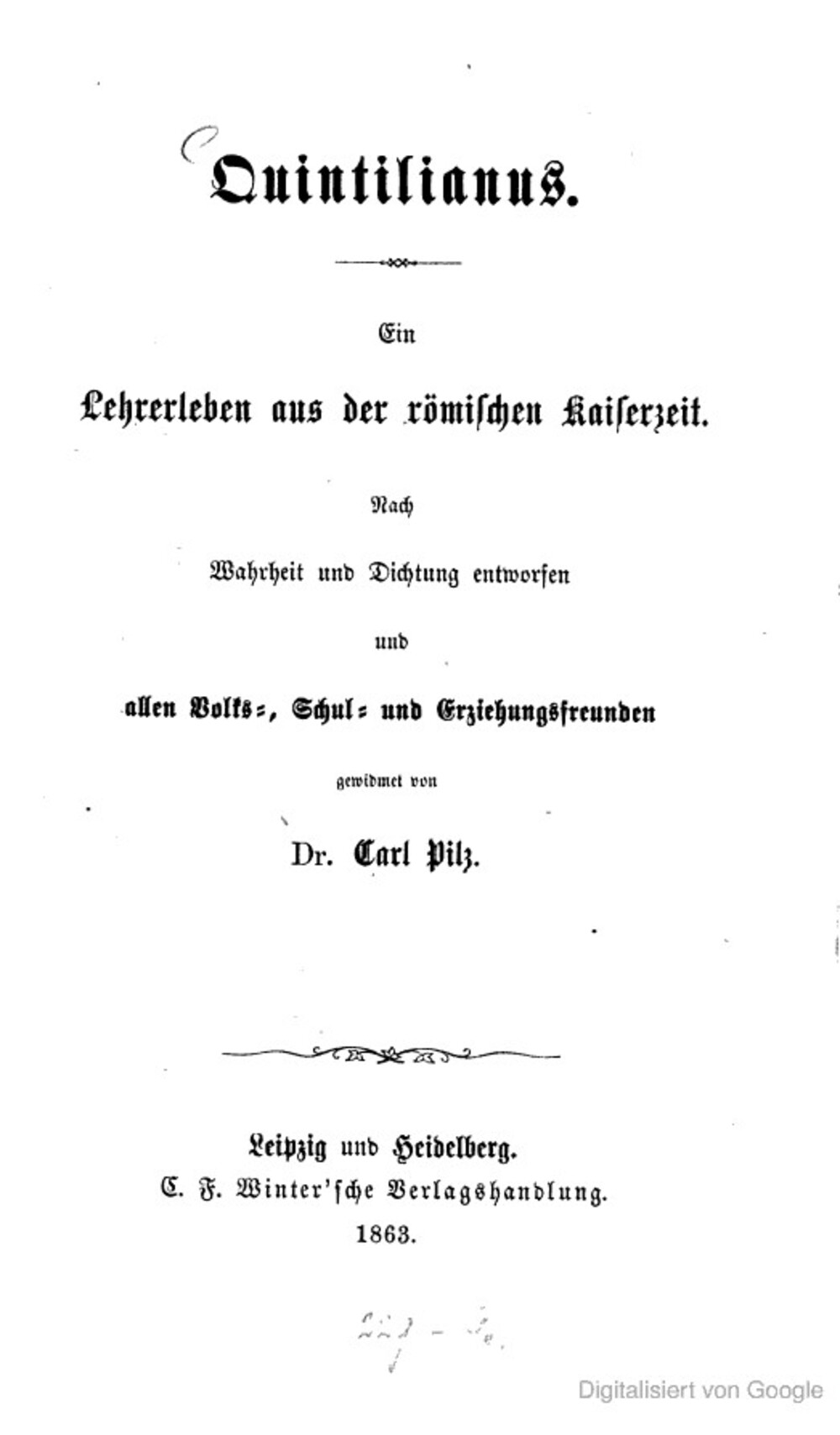 Cover für Quintilianus