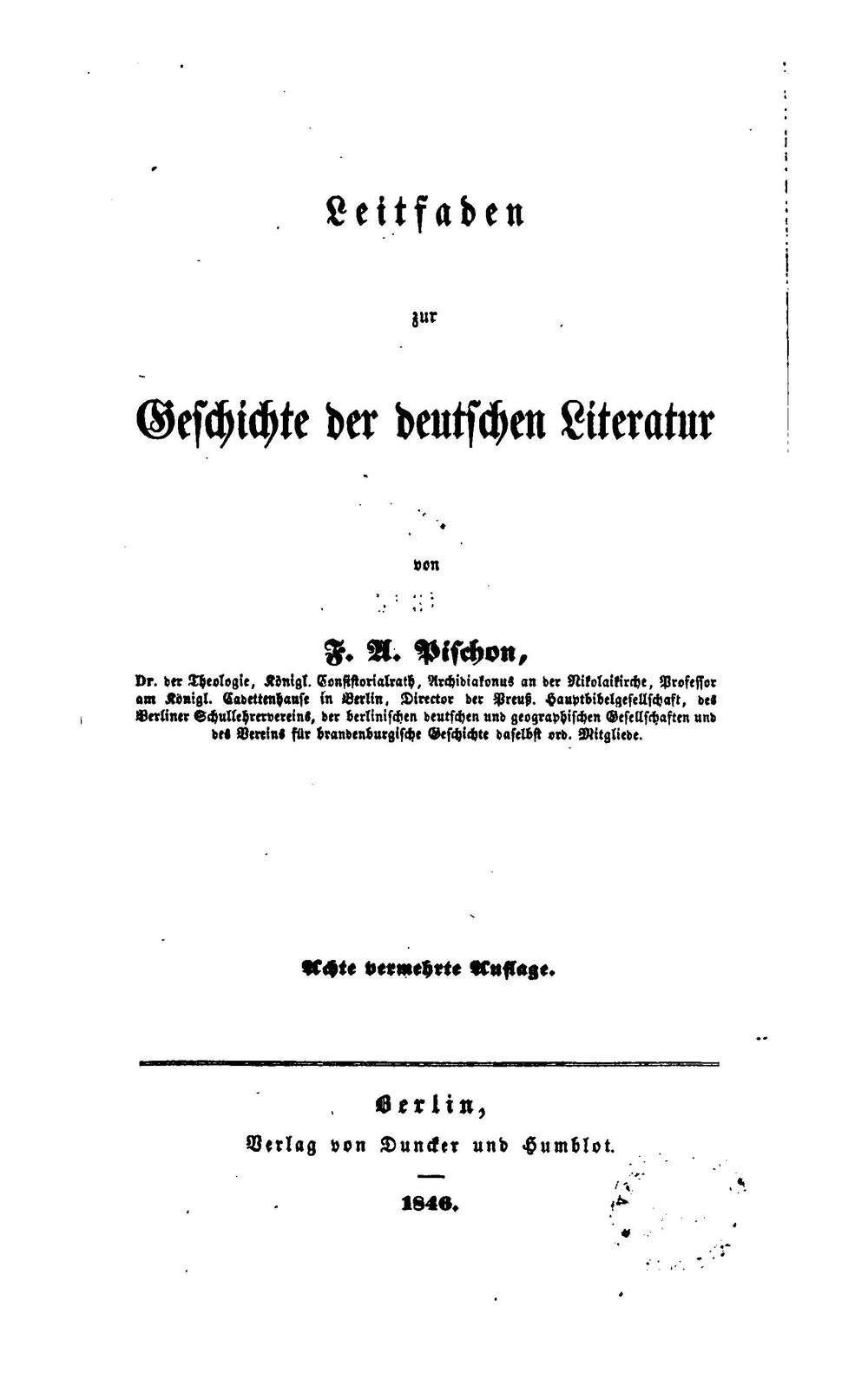 Cover für Leitfaden zur Geschichte der deutschen Literatur