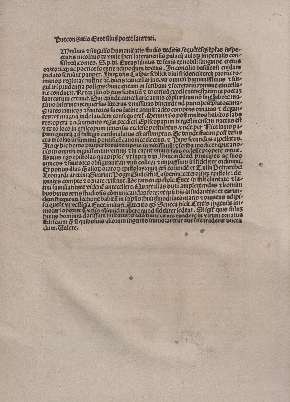 Cover für Preconizatio Enee Silvii poete laureati