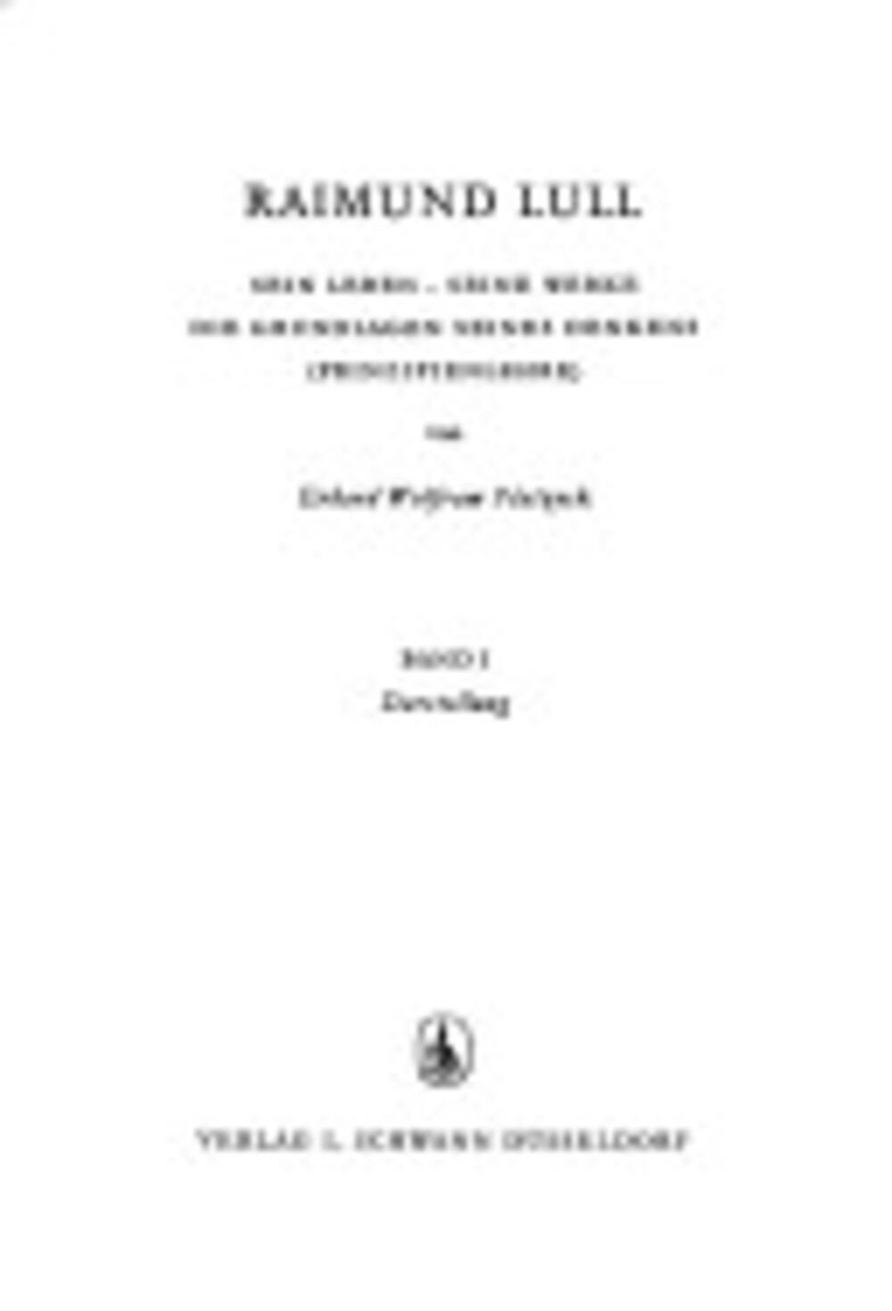 Cover für Raimund Lull