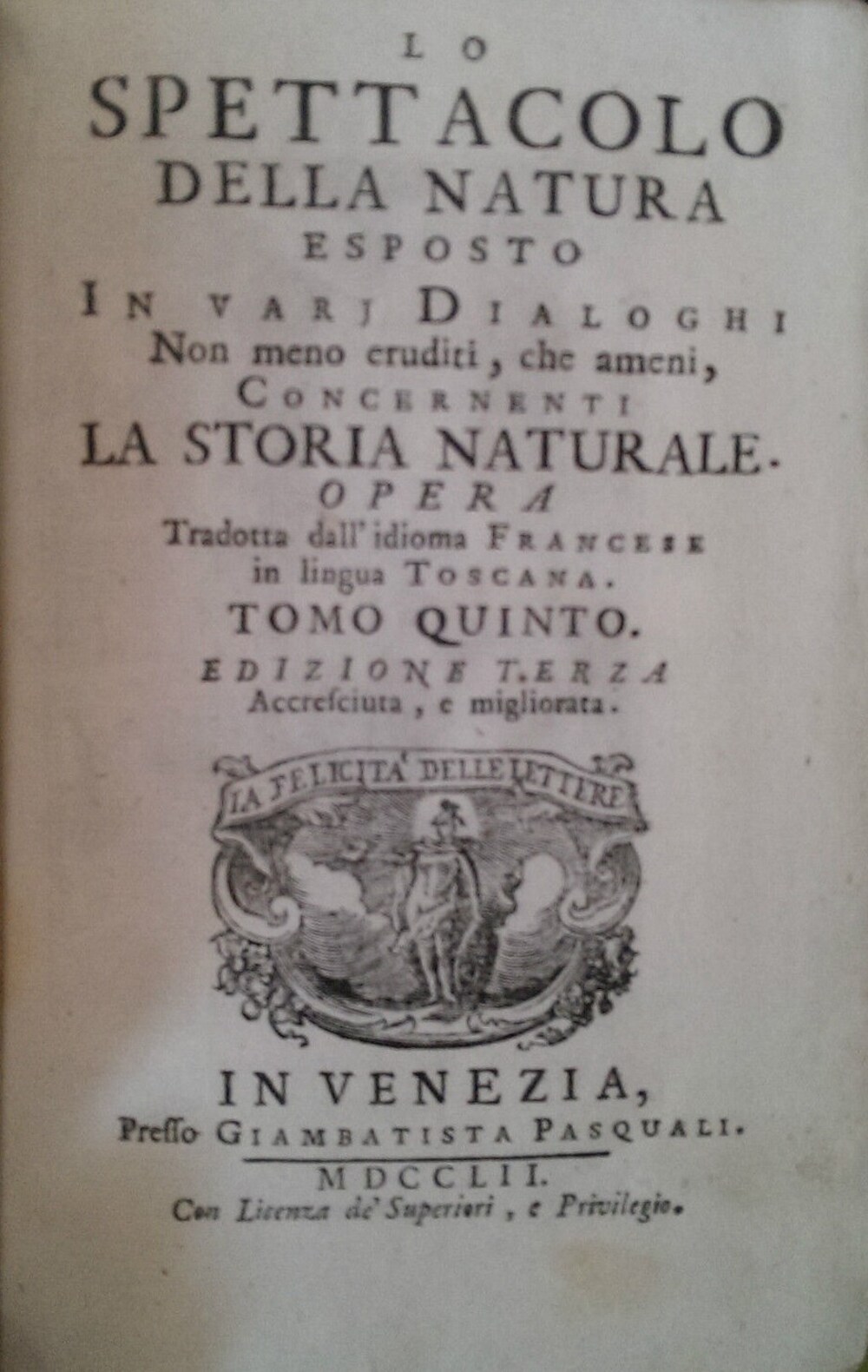 Cover für Lo spettacolo della natura