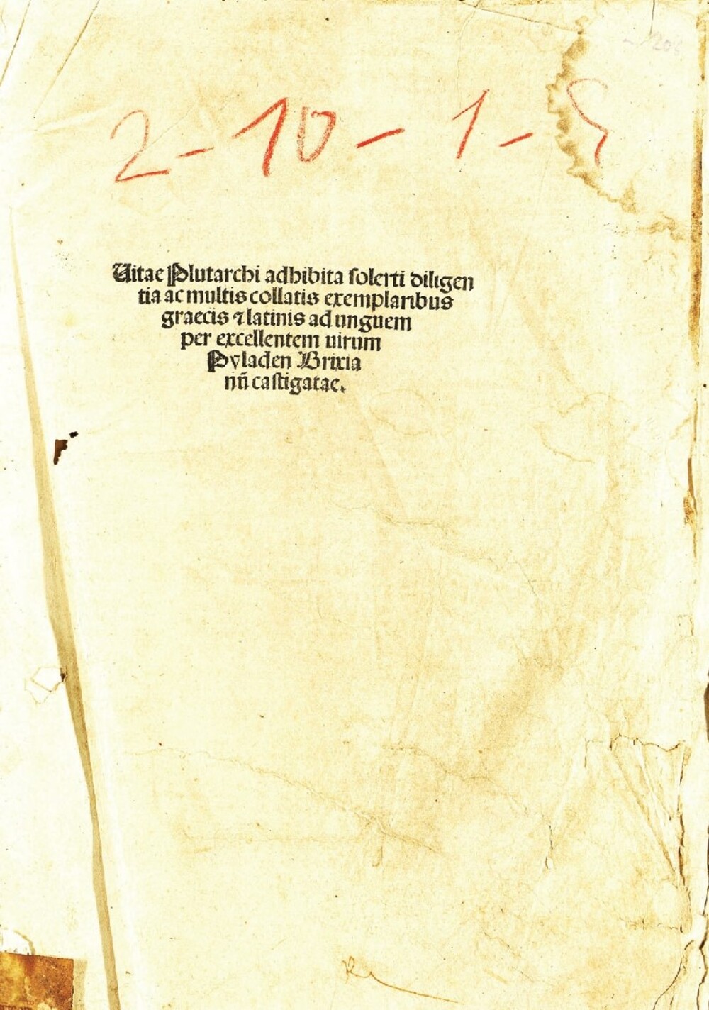Cover für Evagorae viri illustris vita ex Plutarcho Graeco in Latinum per Guarinum Veronensem versa