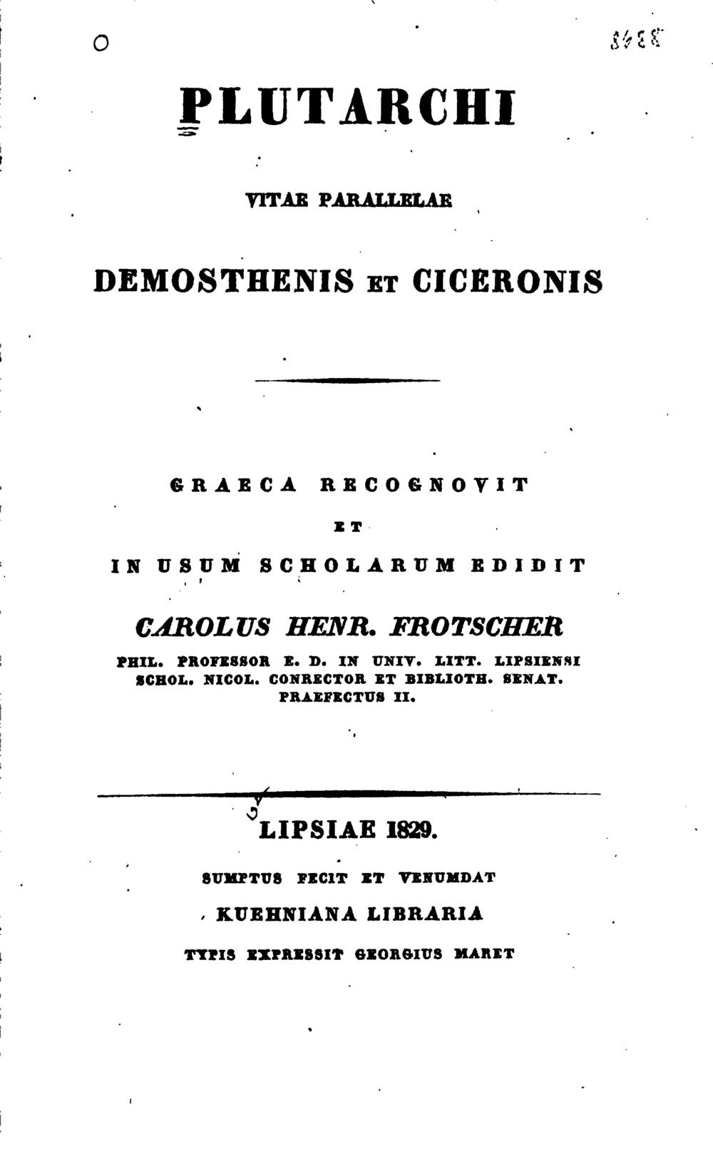 Cover für Vitae parallelae