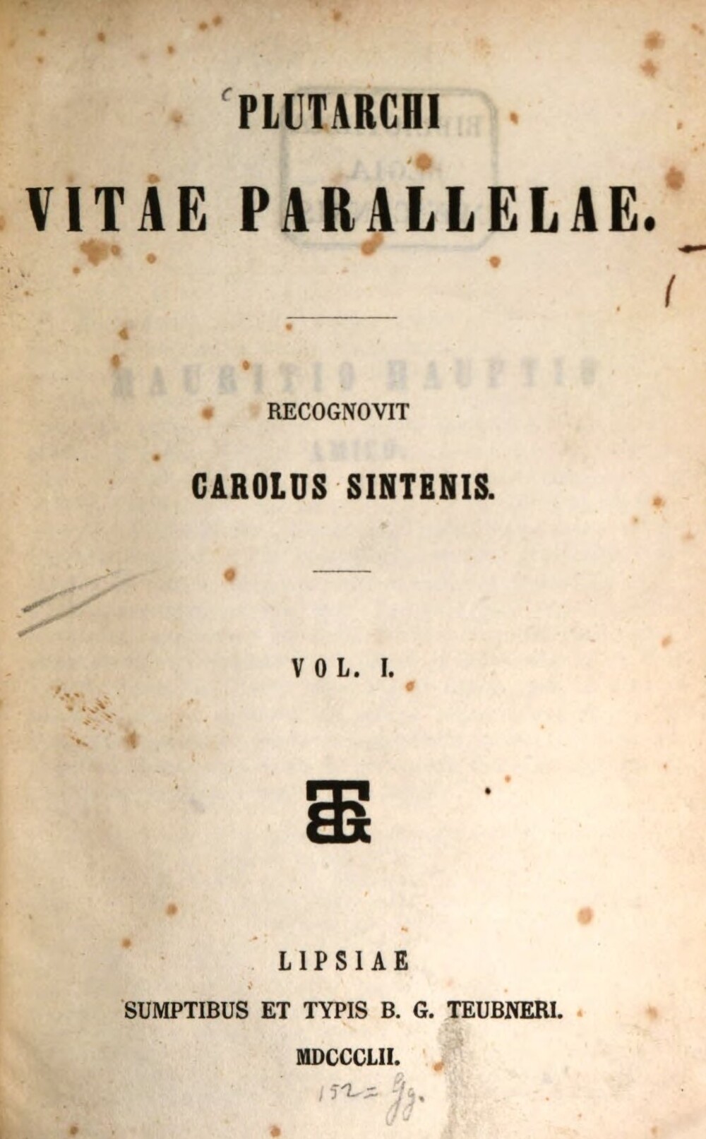 Cover für Vitae parallelae