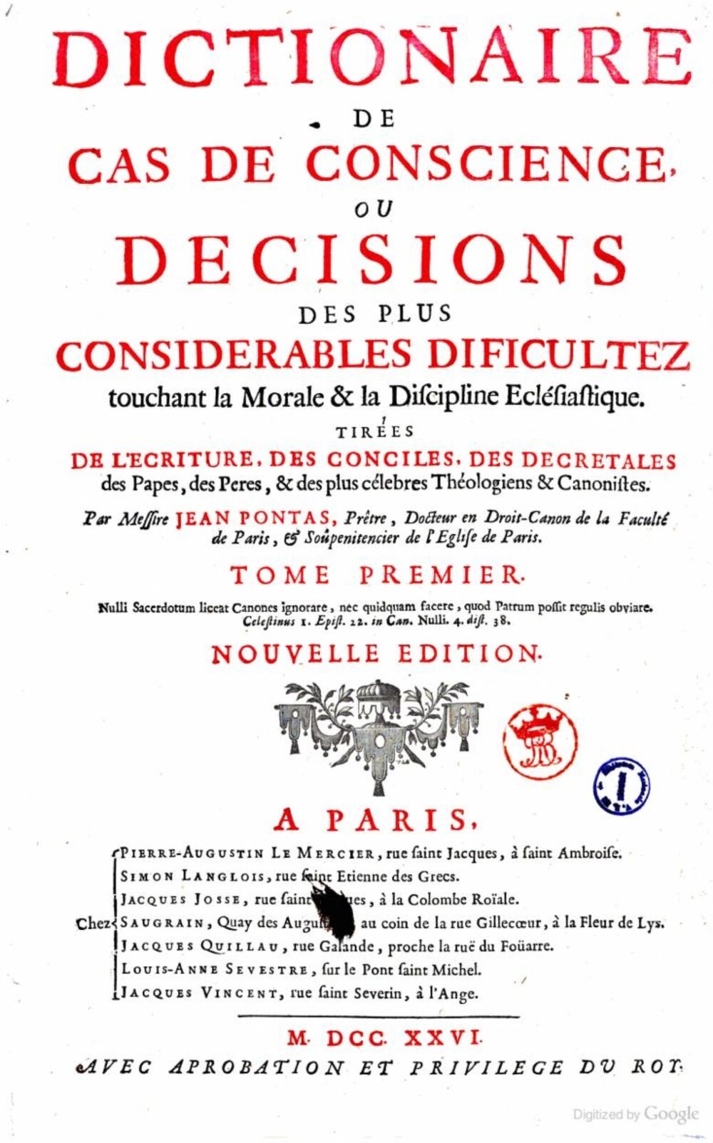 Cover für Dictionnaire de cas de conscience