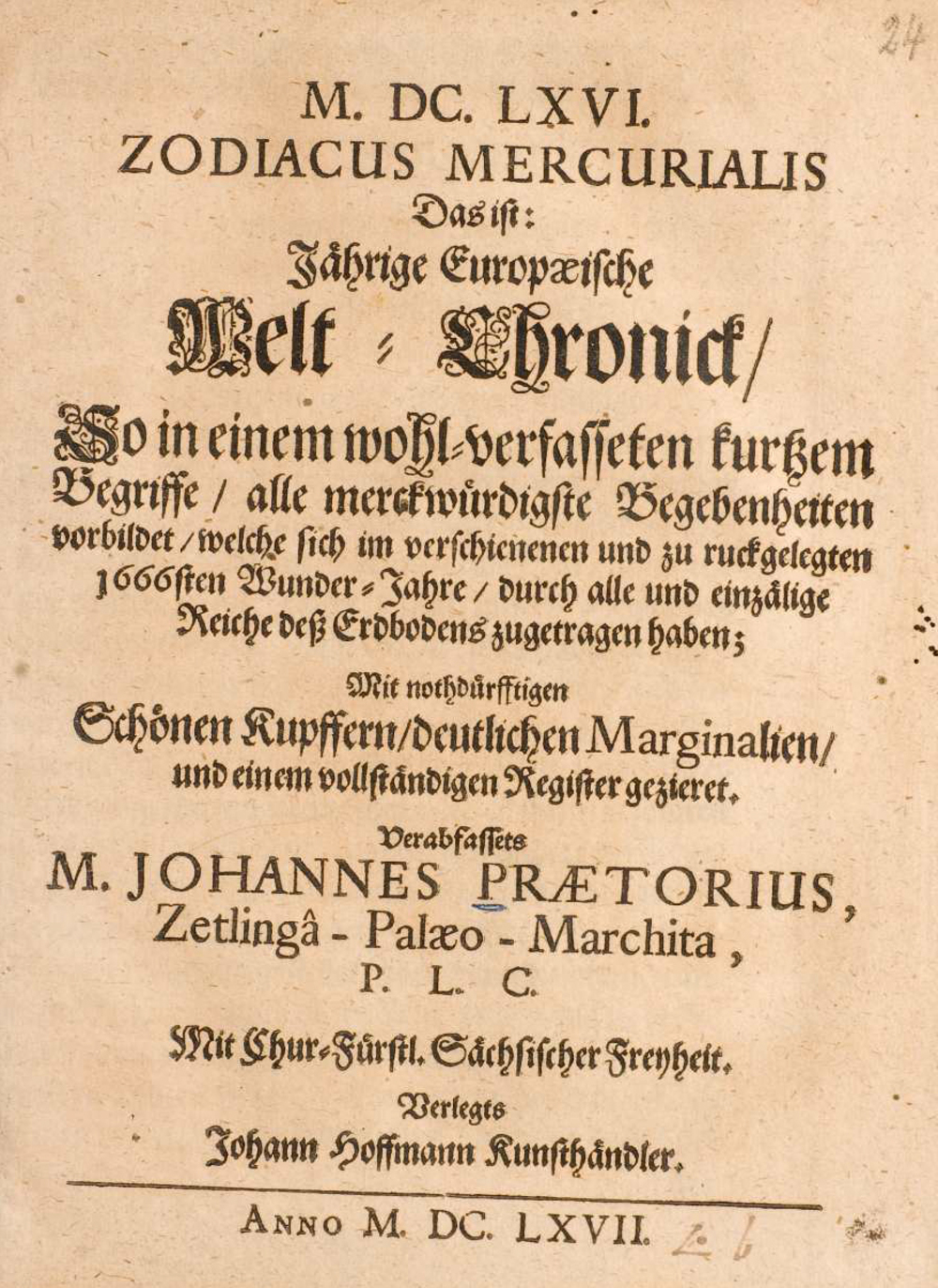 Cover für M. DC. LXVII. Zodiacus Mercurialis