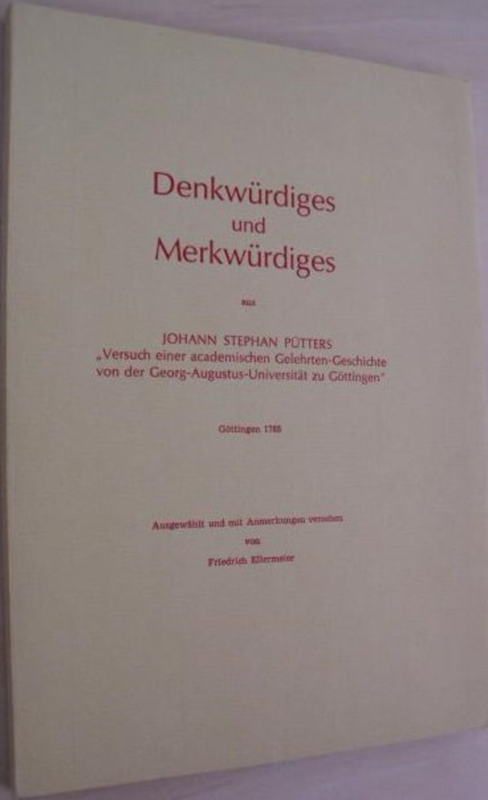 Cover für Denkwürdiges und Merkwürdiges
