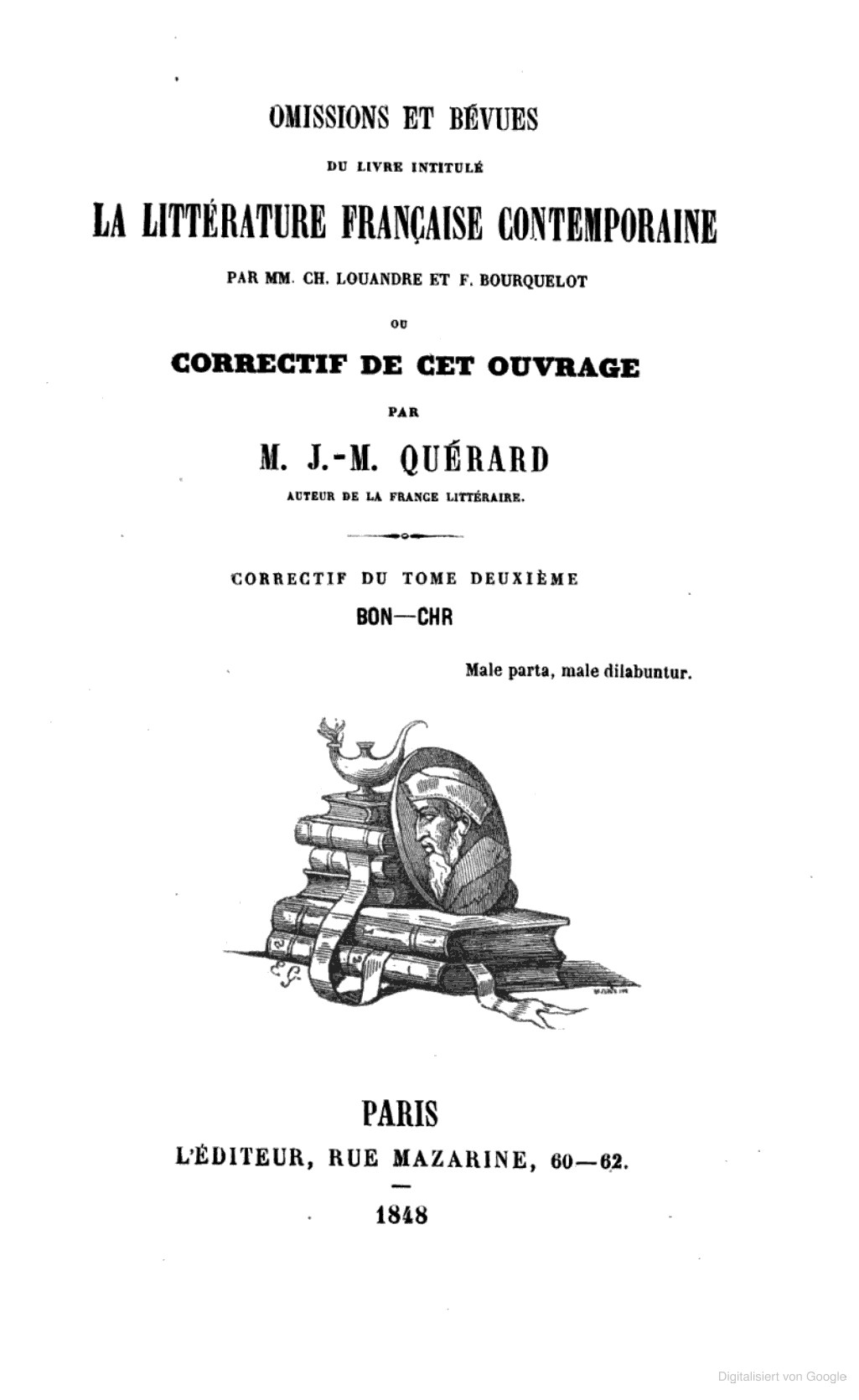 Cover für Omissions et bévues du livre intitulé "La littérature française contemporaine"