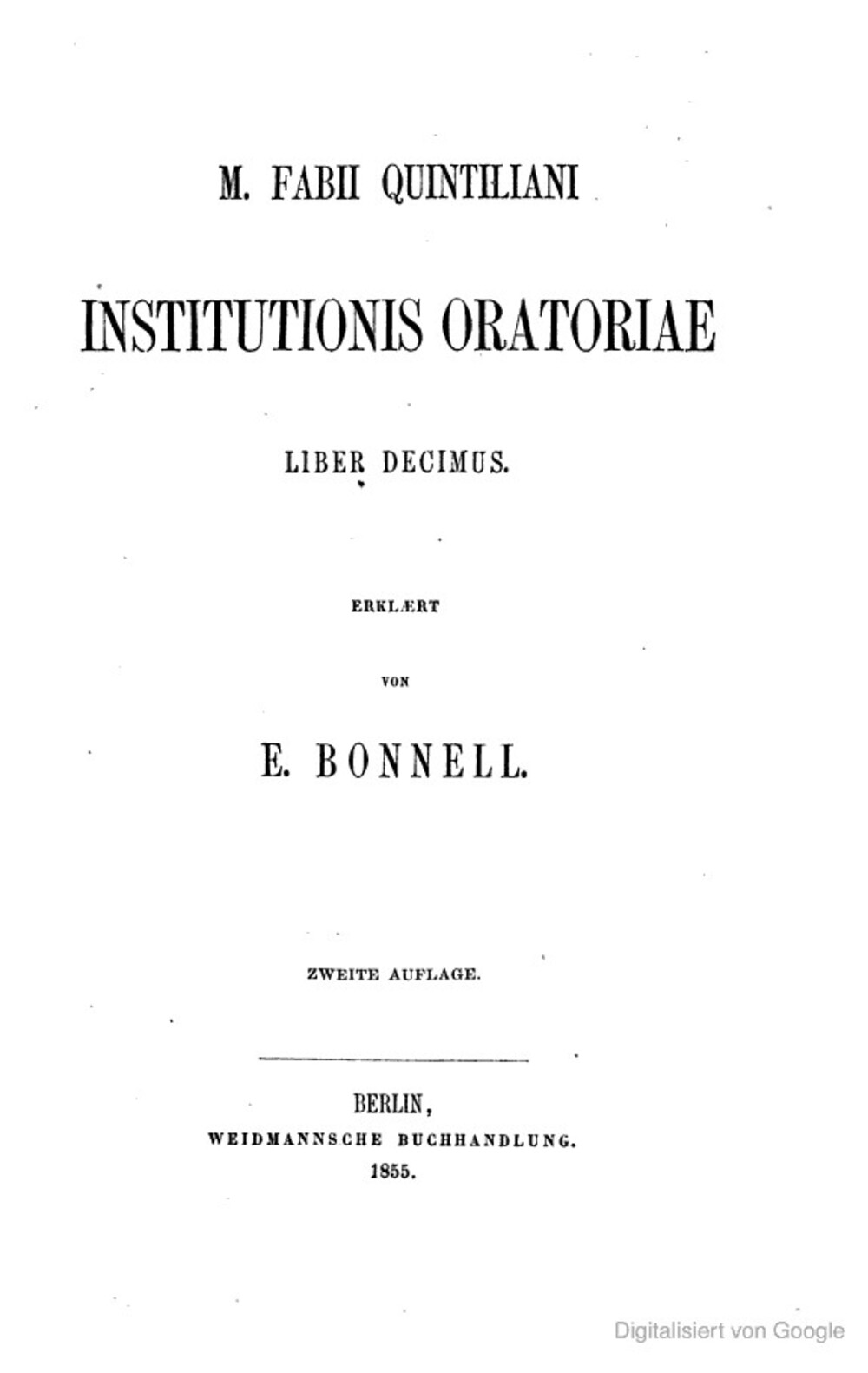 Cover für Institutionis oratoriae