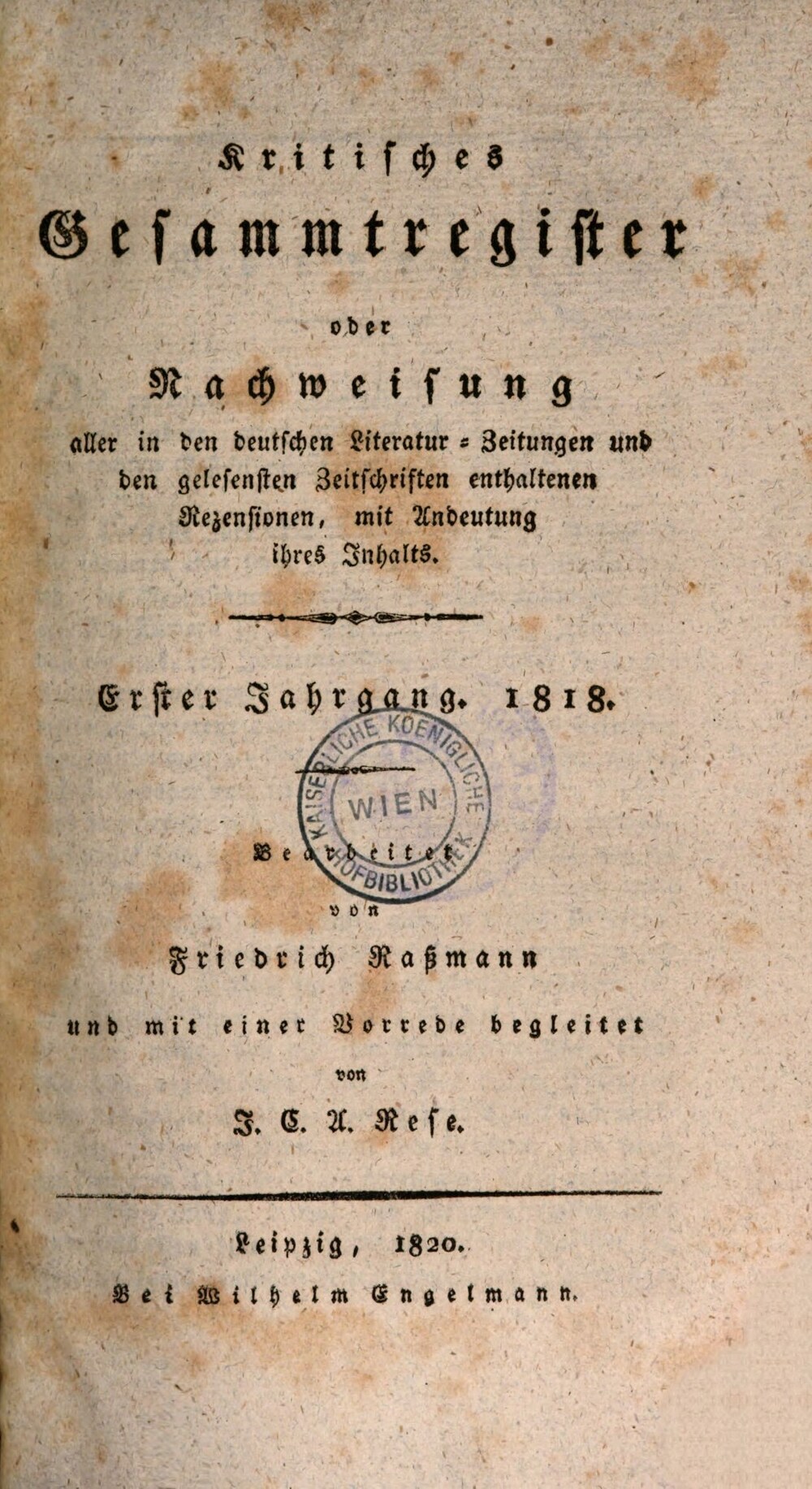 Cover für Kritisches Gesammtregister