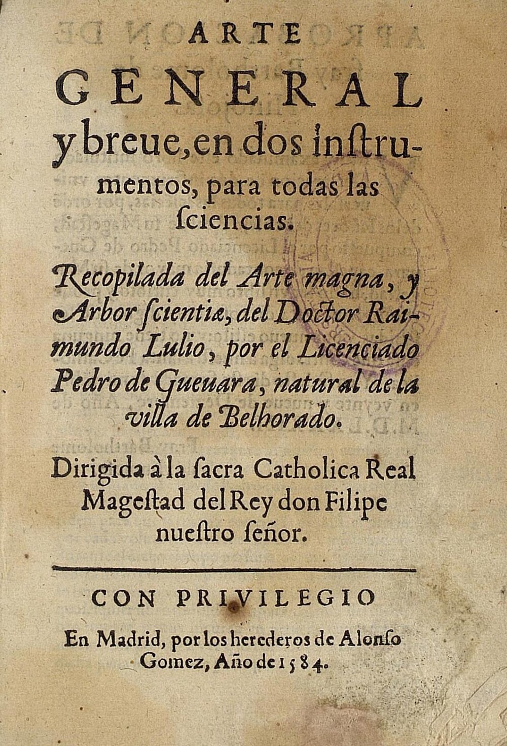 Cover für Arte general y breve en dos instrumentos, para todas las sciencias