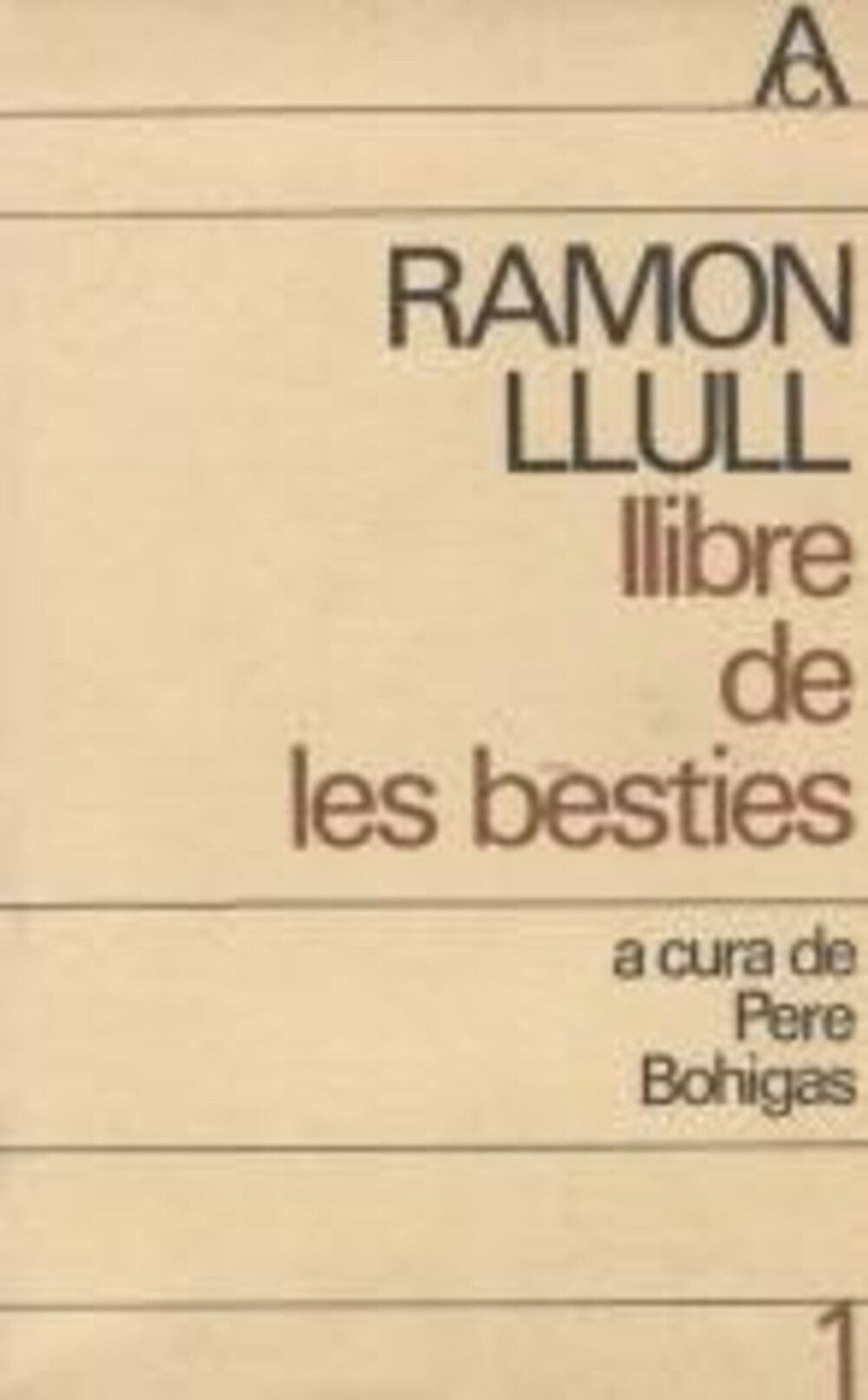 Cover für Llibre de les bèsties