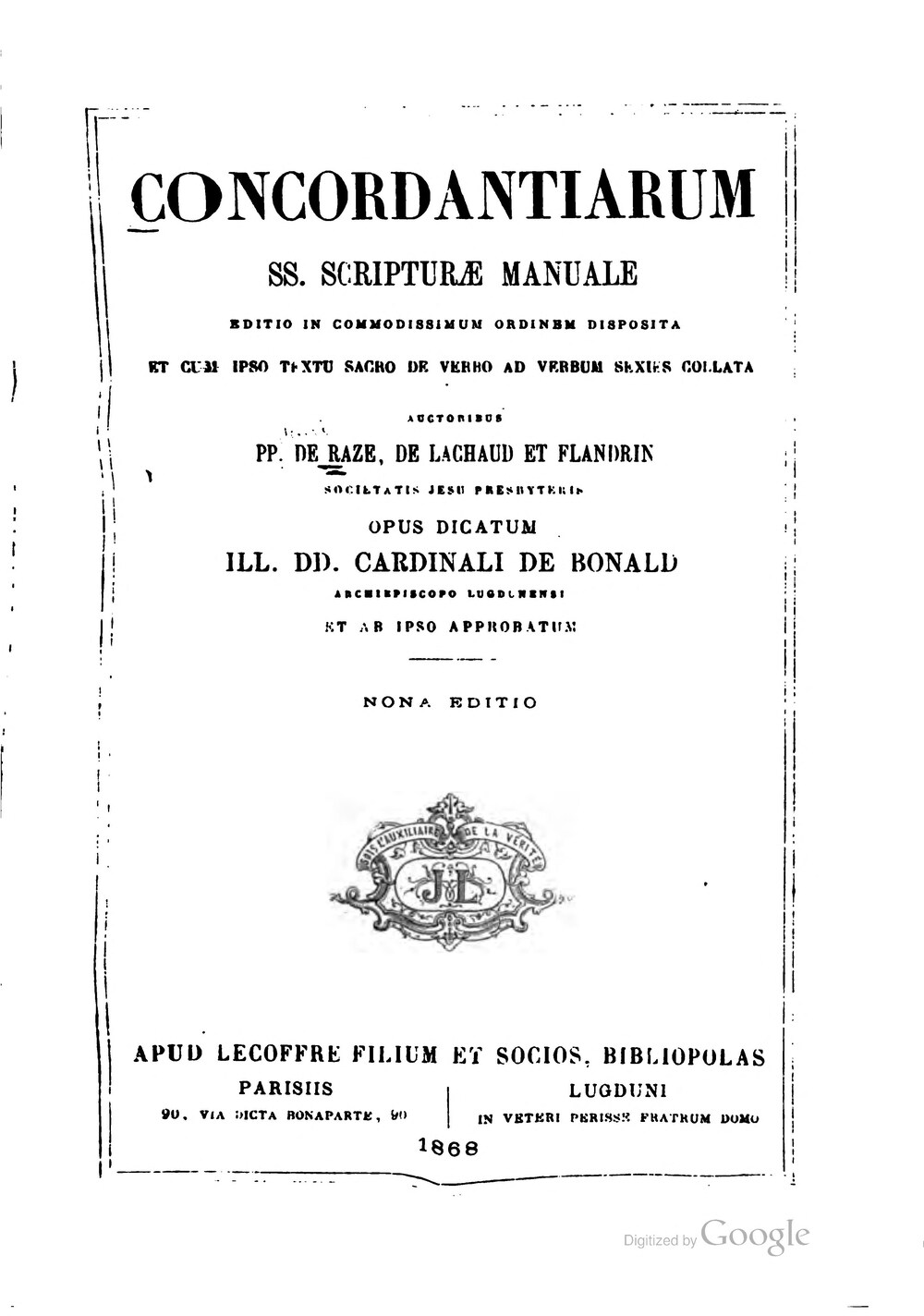 Cover für Concordantiarum ss. scripturae manuale