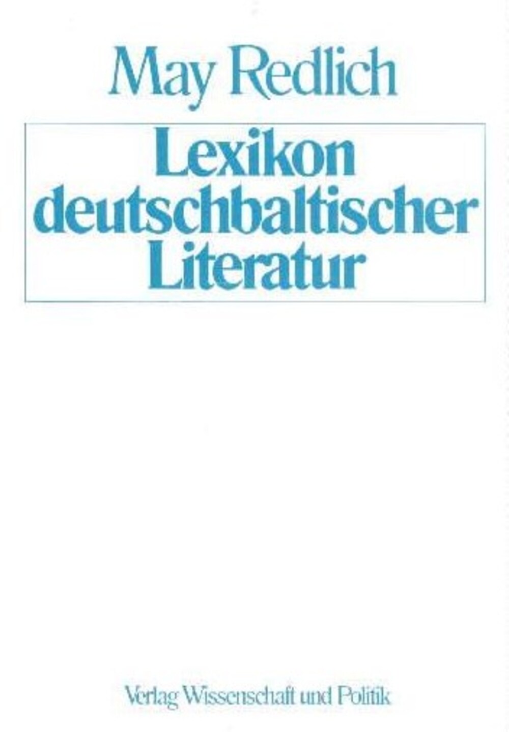 Cover für Lexikon deutschbaltischer Literatur