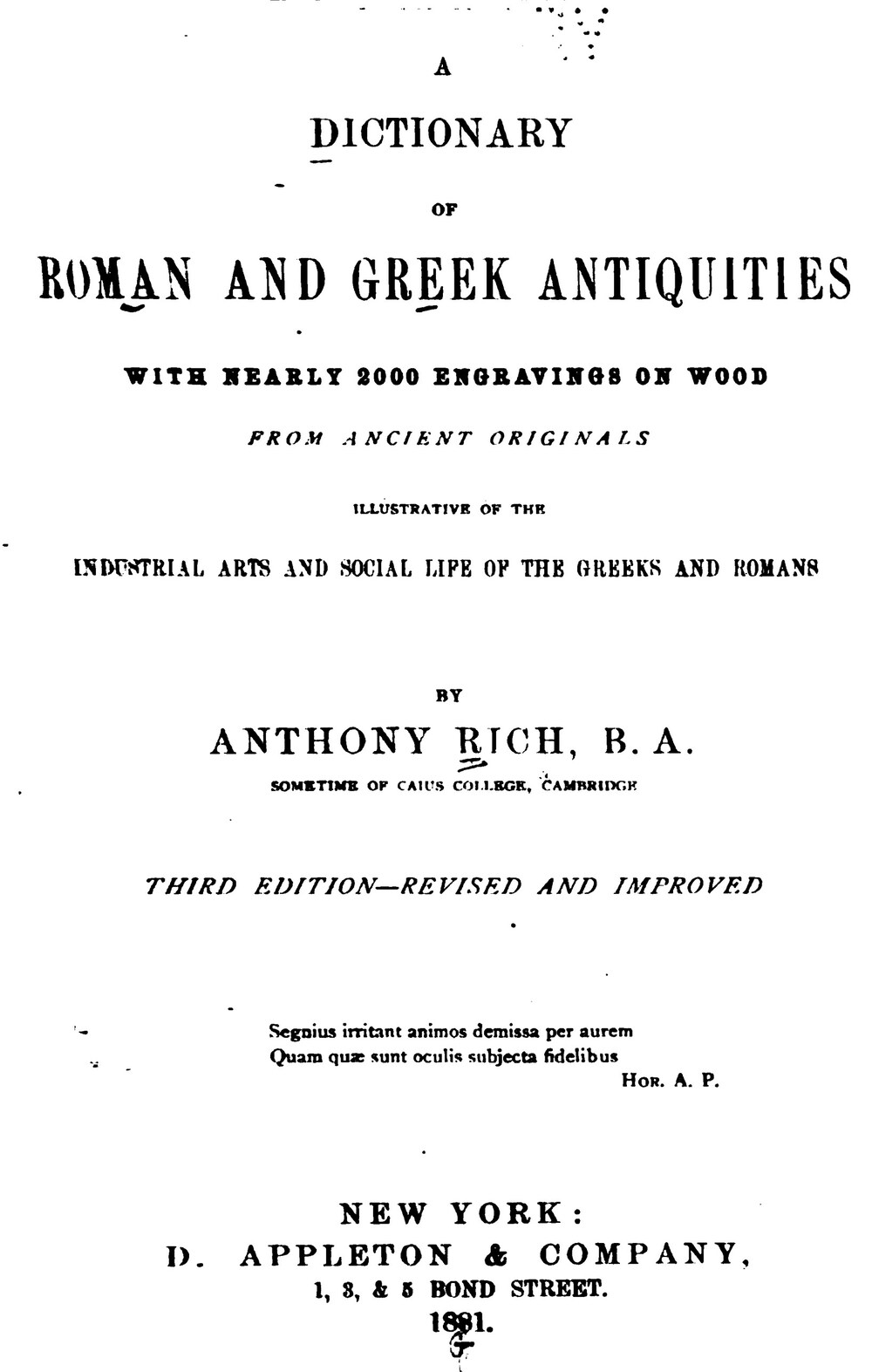 Cover für A dictionary of Roman and Greek antiquities