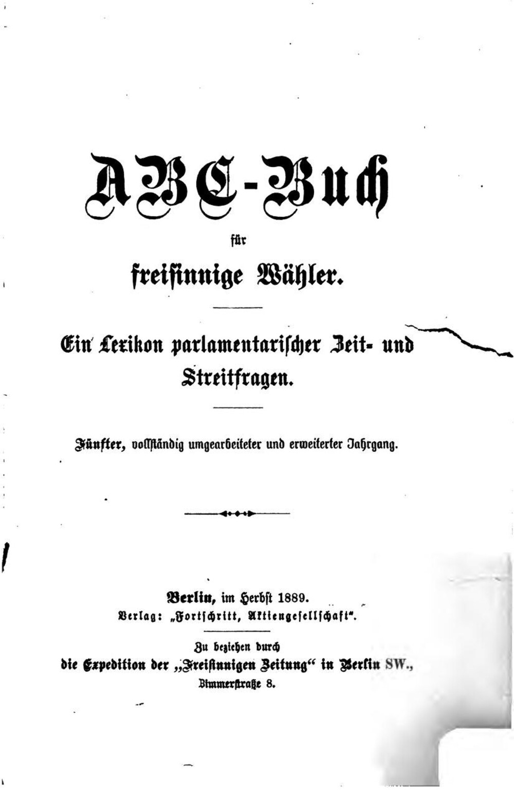 Cover für ABC-Buch für freisinnige Wähler