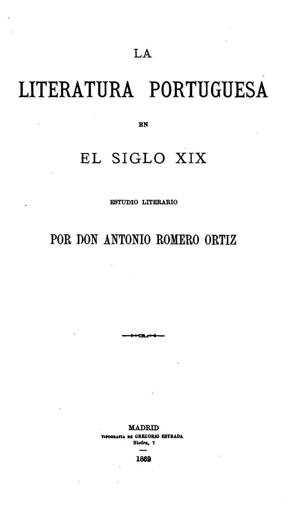 Cover für La literatura portuguesa en el siglo XIX