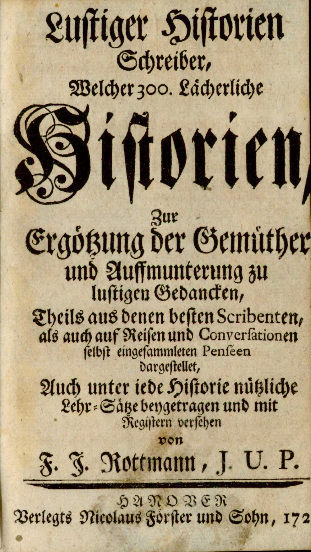 Cover für Lustiger Historien Schreiber