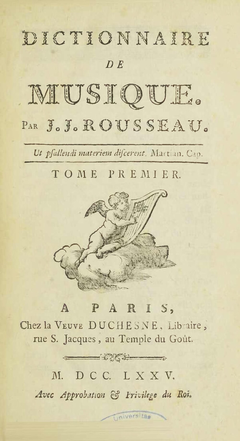 Cover für Dictionnaire de musique