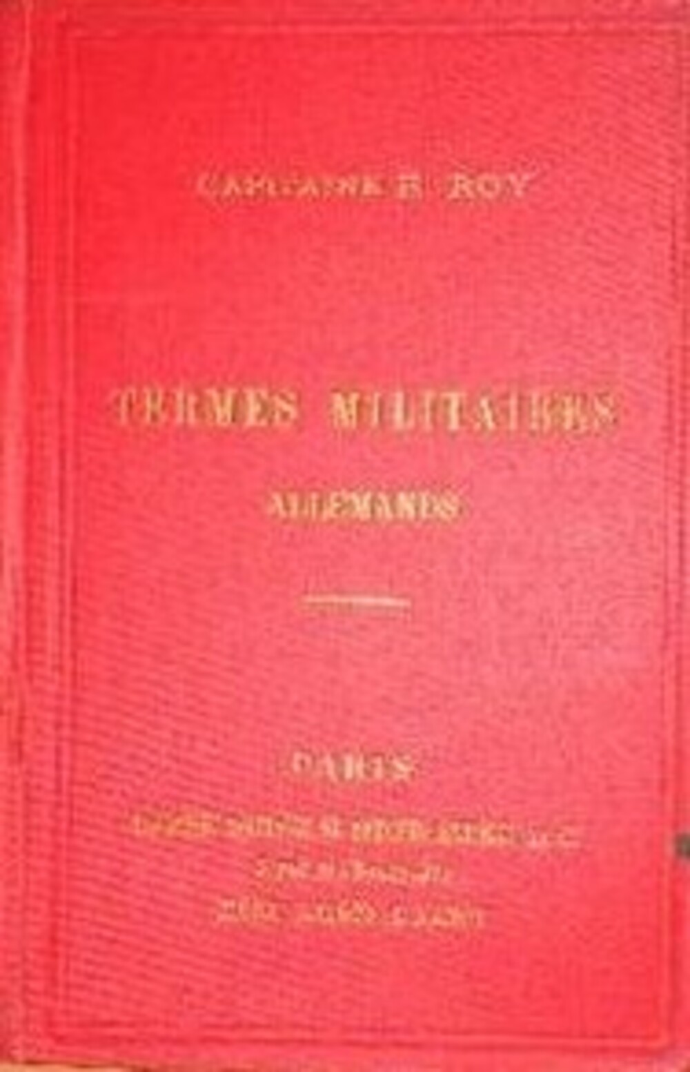 Cover für Répertoire alphabétique de termes militaires allemands