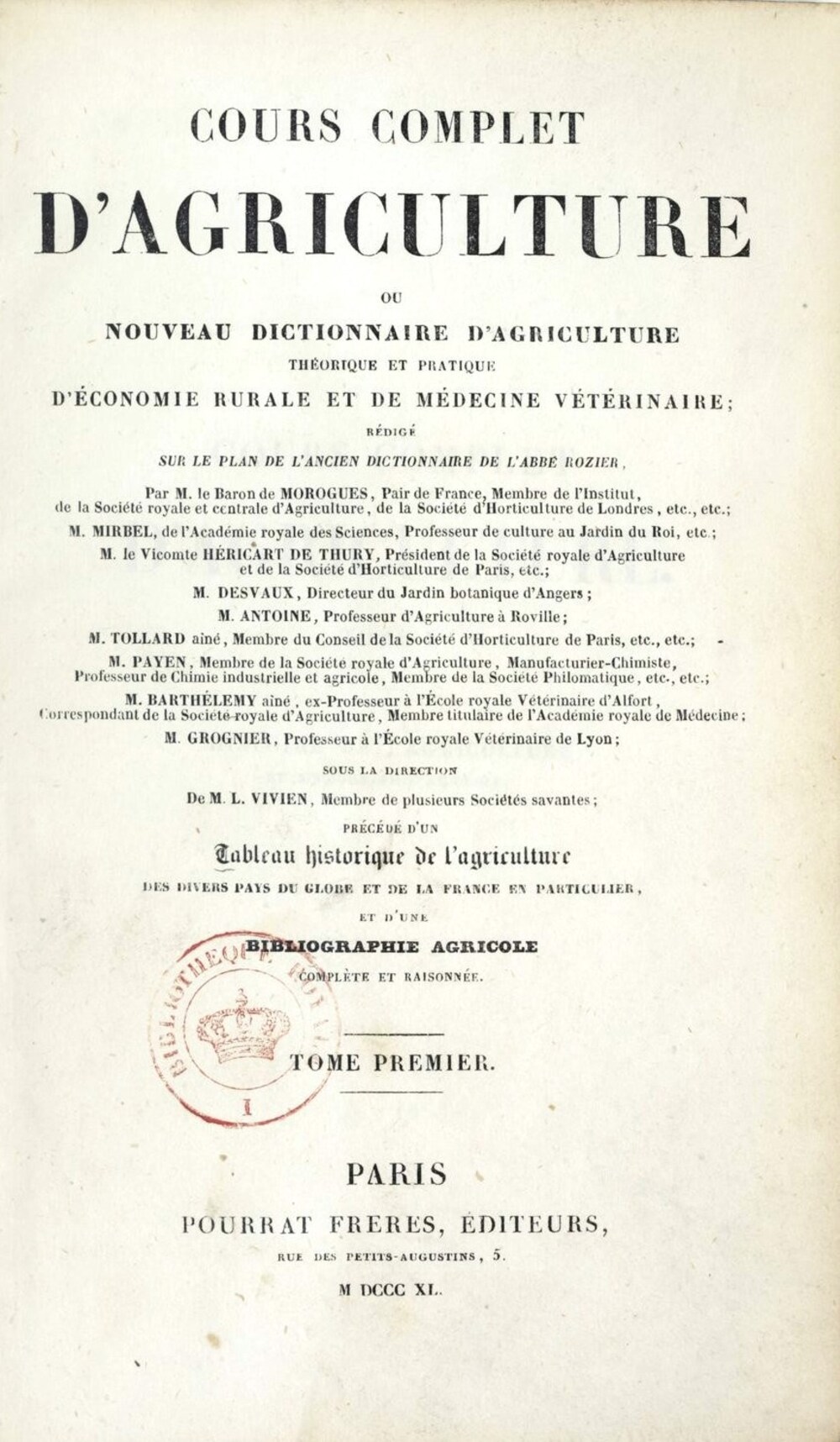 Cover für Cours complet d'agriculture