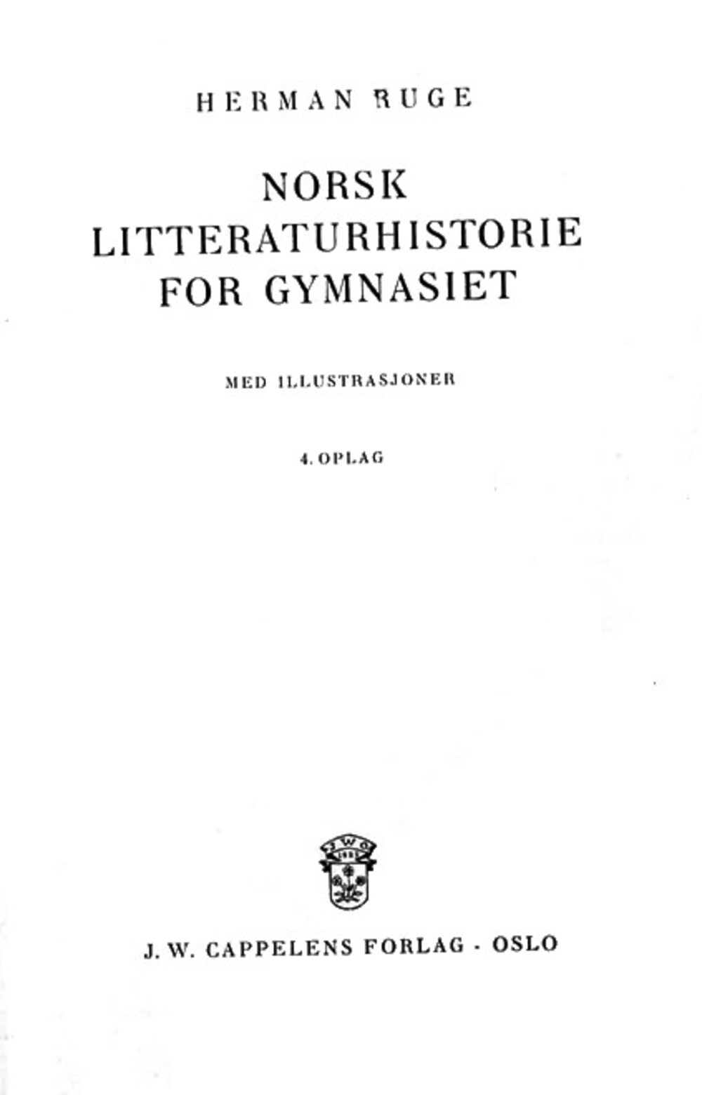 Cover für Norsk litteraturhistorie for gymnasiet