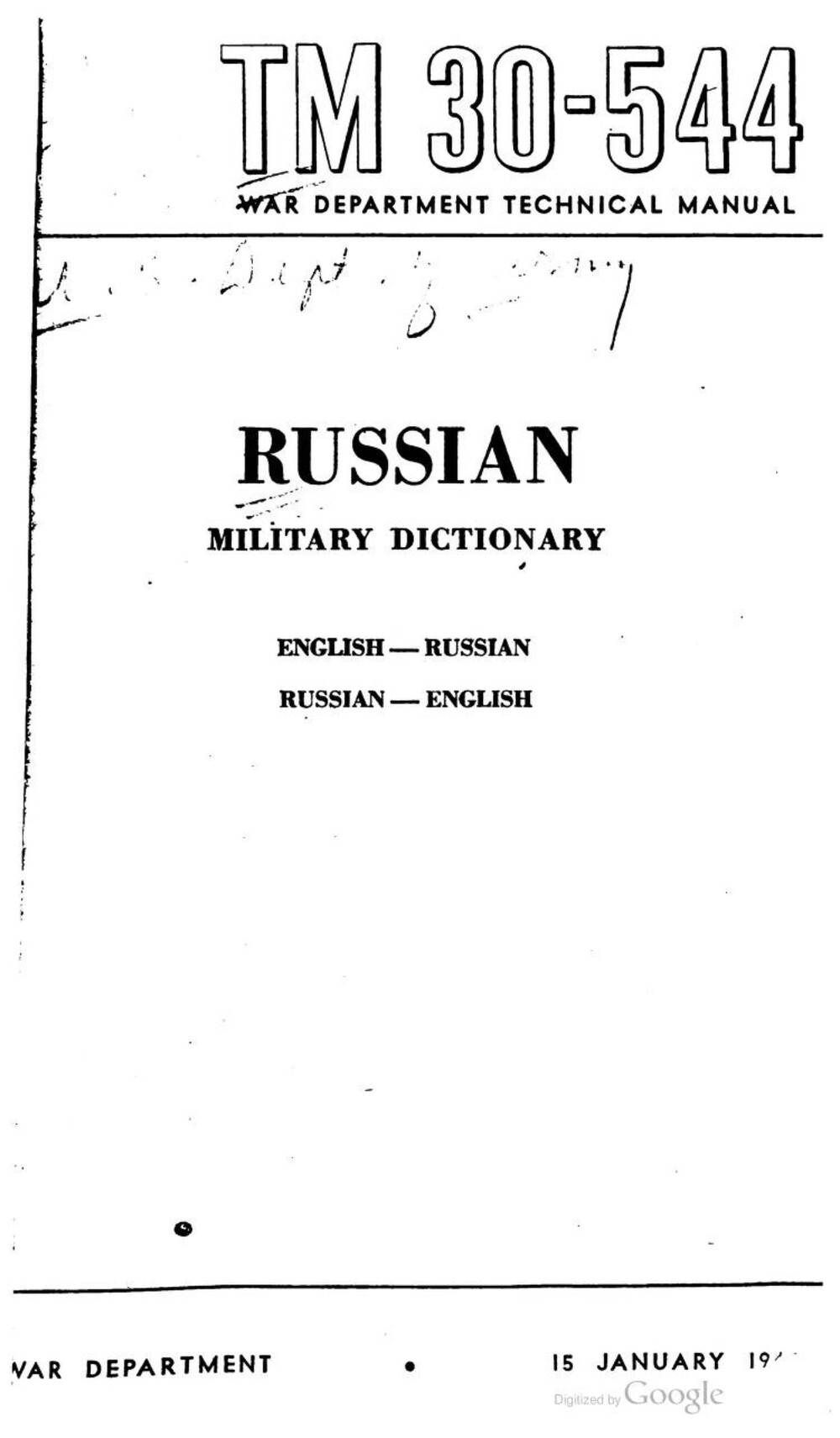 Cover für Russian military dictionary