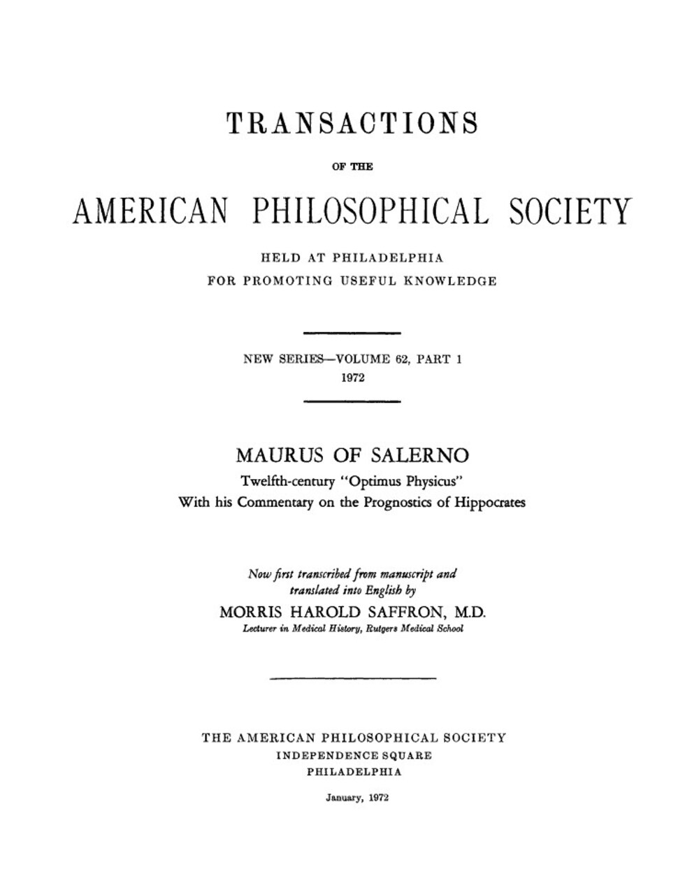 Cover für Maurus of Salerno