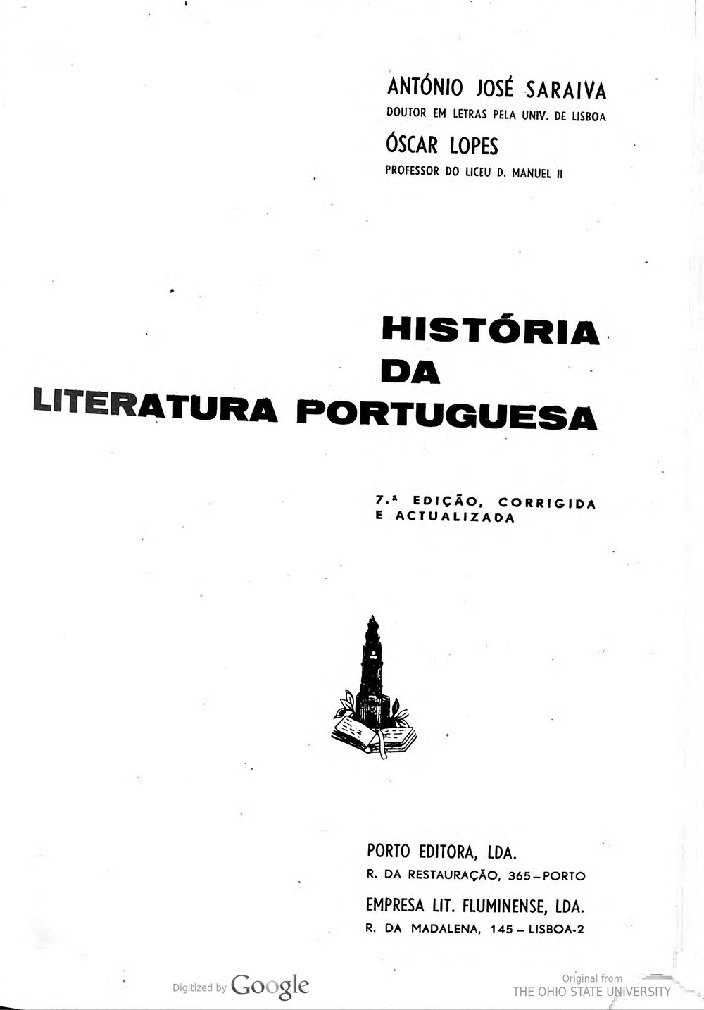 Cover für História da literatura portuguesa