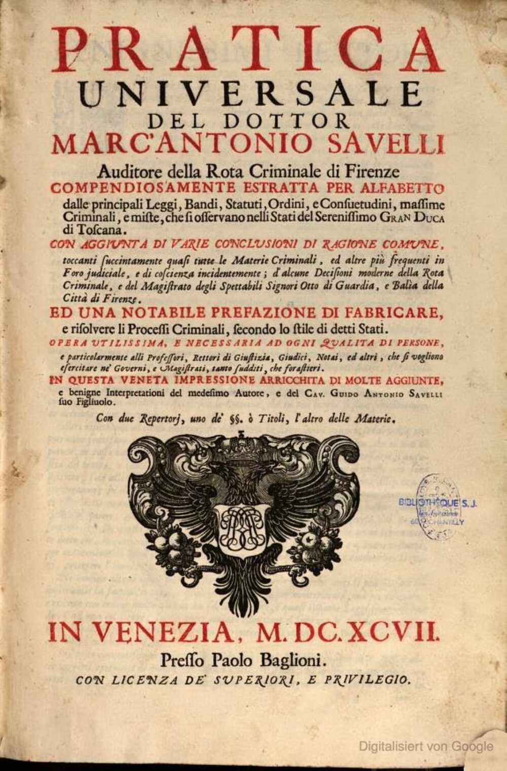 Cover für Pratica universale