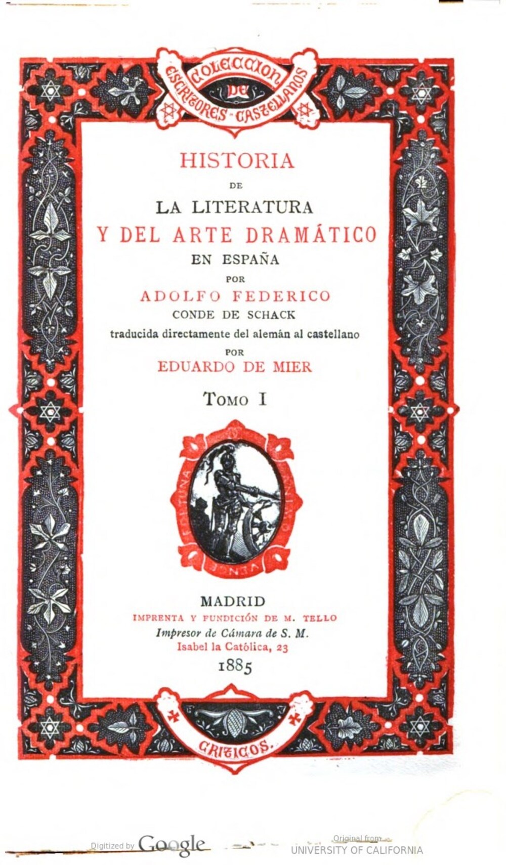 Cover für Historia de la literatura y del arte dramático en España
