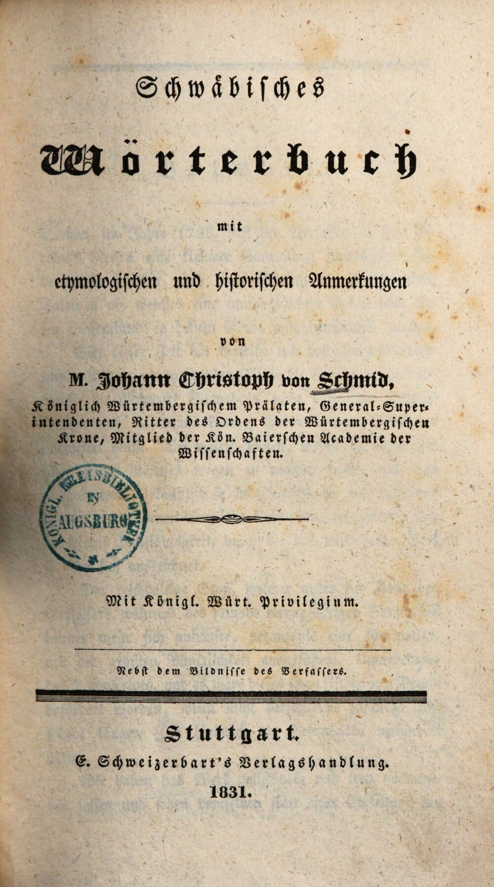 Cover für Schwäbisches Wörterbuch